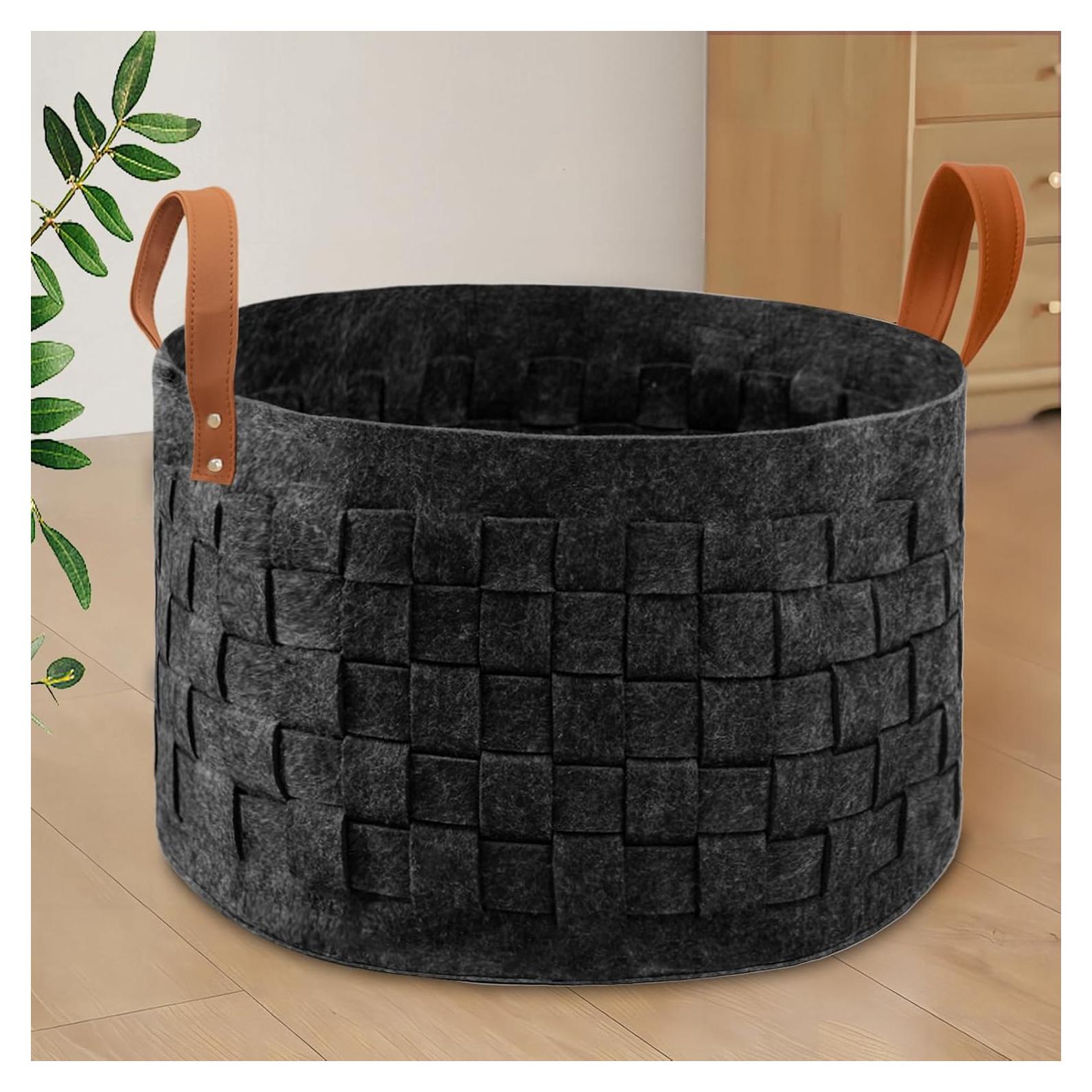 Cesta de Lavandería Fieltro BOLDMONKEY 50.8x50.8x29.9 cm Gris