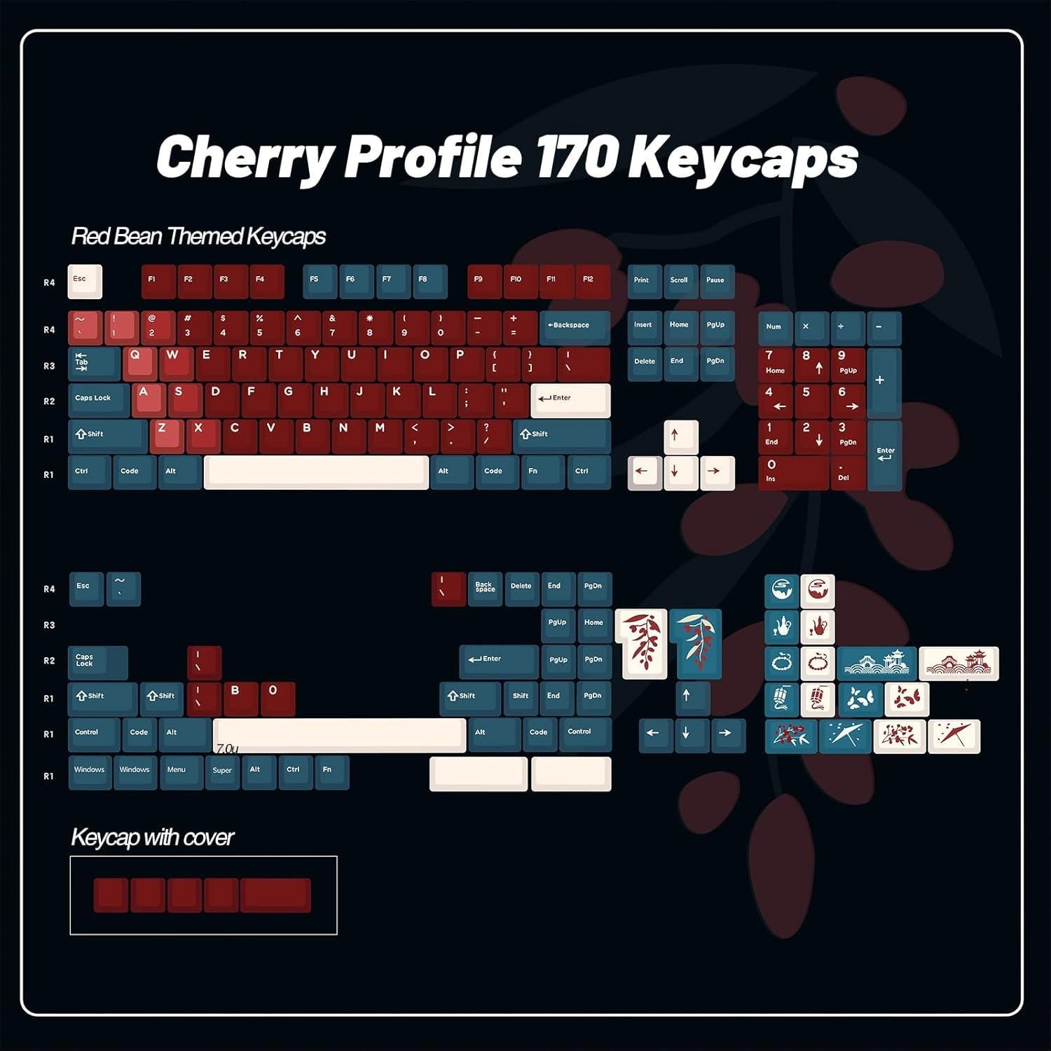 Teclado Mecánico JSJT - 170 Teclas Translúcidas Frijol Rojo