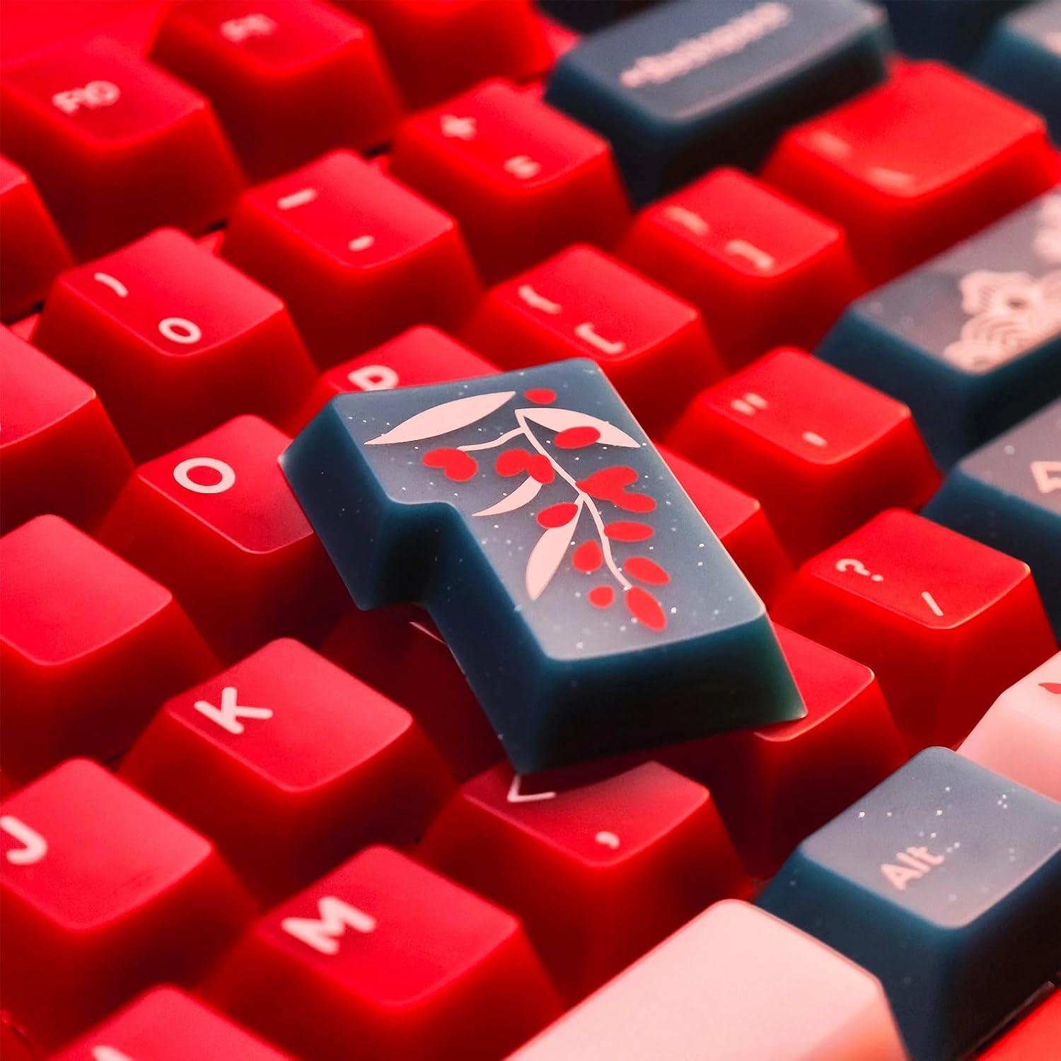 Teclado Mecánico JSJT - 170 Teclas Translúcidas Frijol Rojo