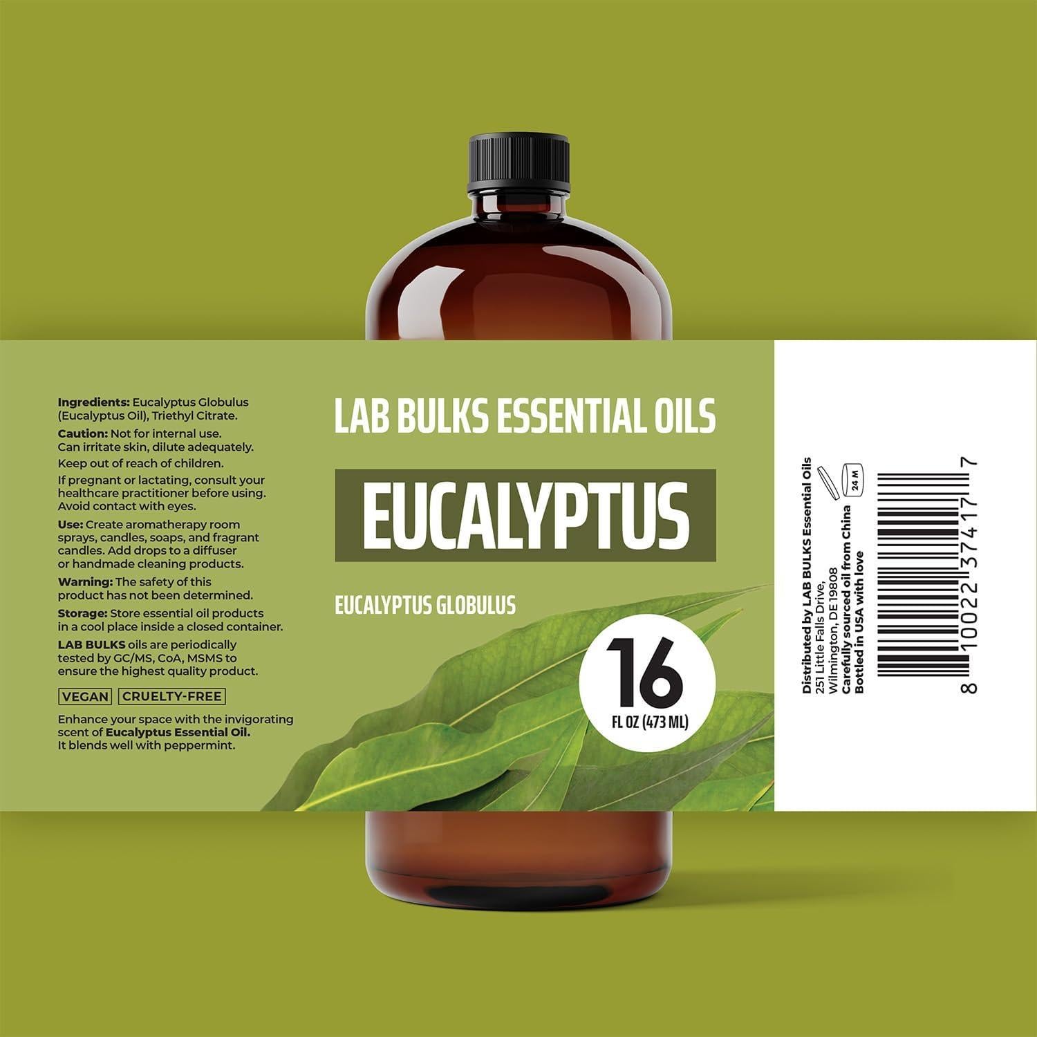 Aceite Esencial de Eucalipto Lab Bulks 473 ml para Difusor
