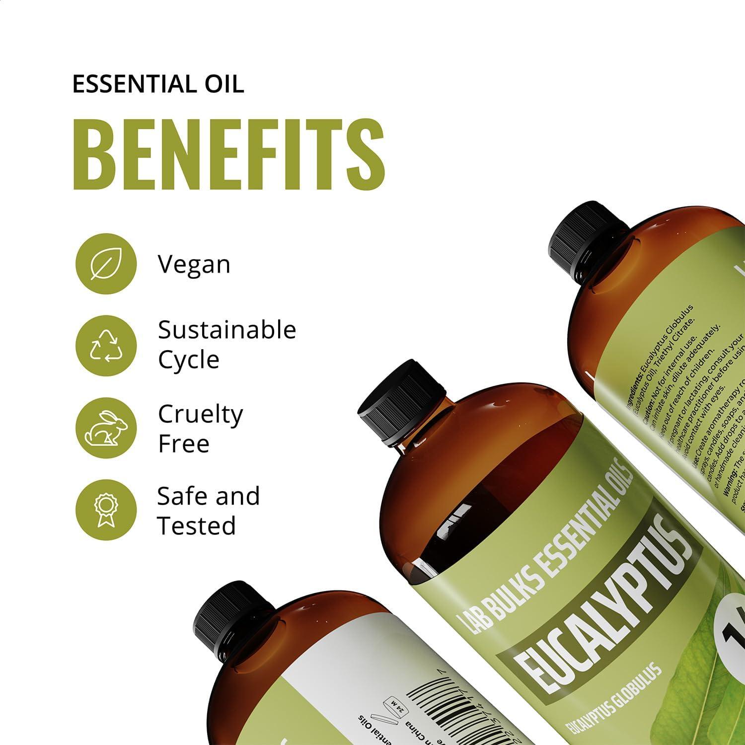 Aceite Esencial de Eucalipto Lab Bulks 473 ml para Difusor