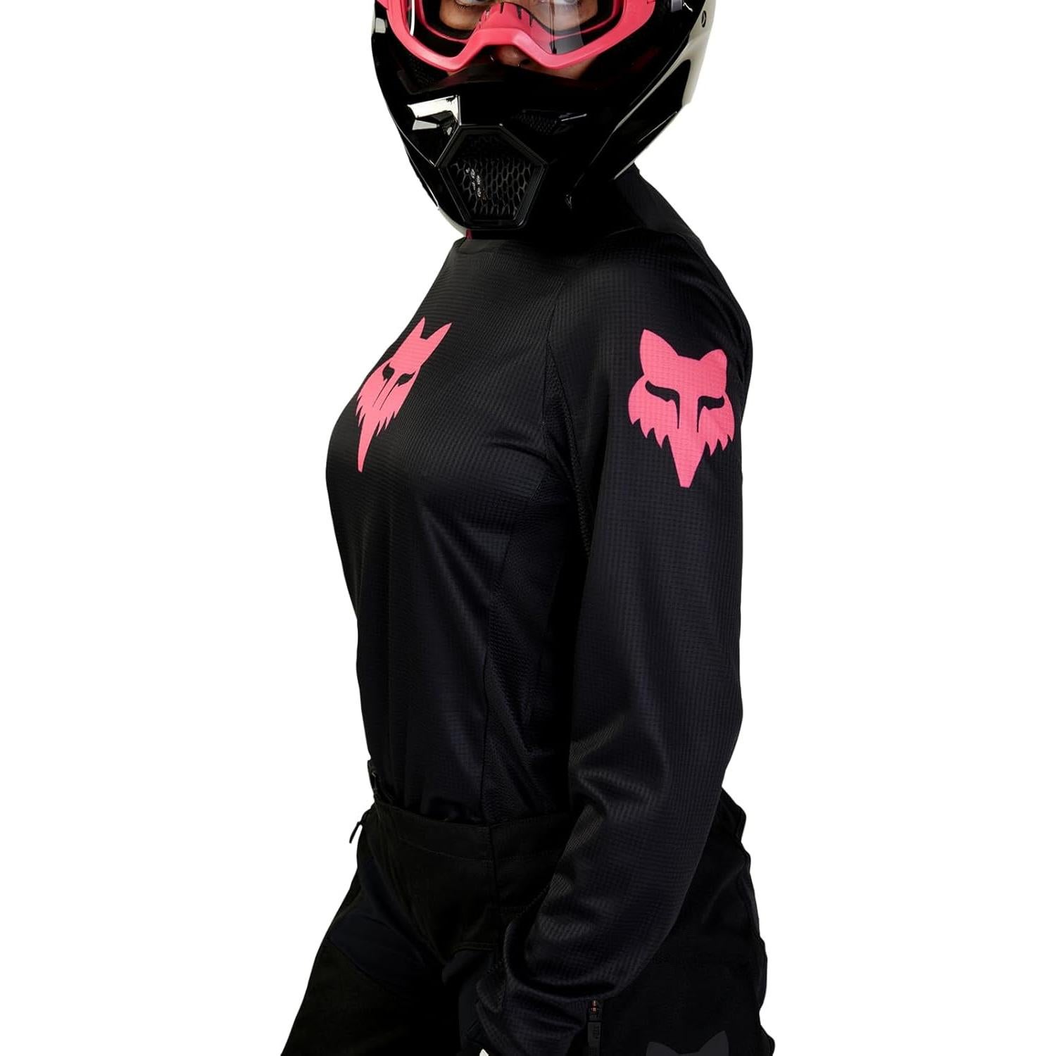 Jersey de Motocross Fox Racing Blackout Mujer - Negro