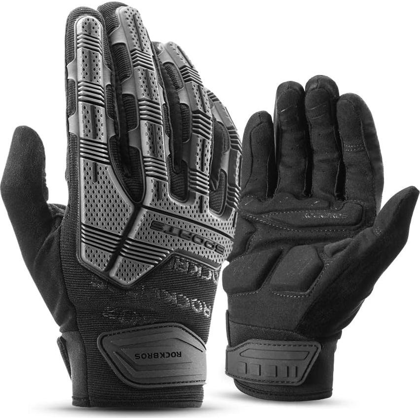 Guantes de Ciclismo ROCKBROS con Protección y Gel Negro