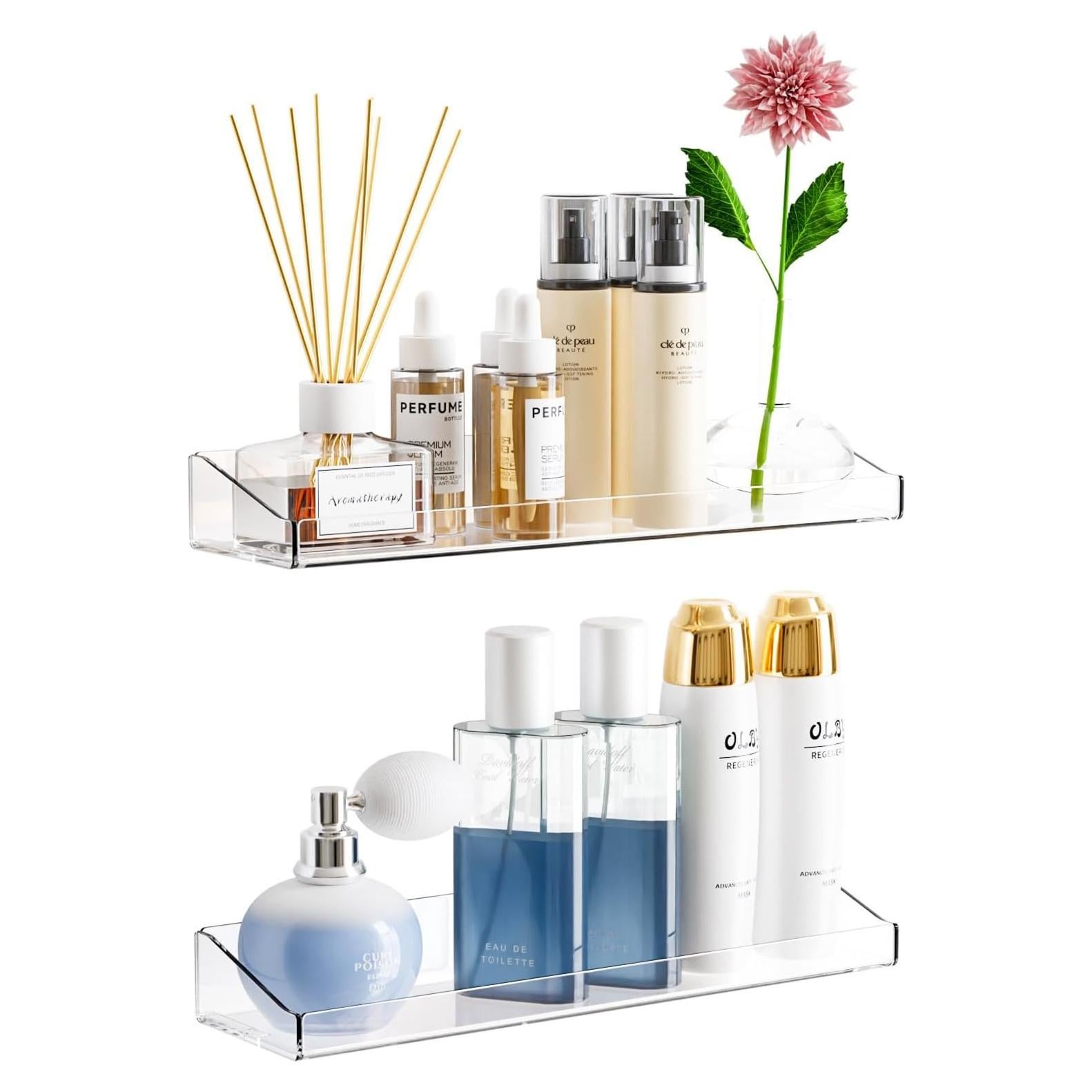 Estantes Flotantes de Acrílico Taoxiwave - 2PCS, 9kg