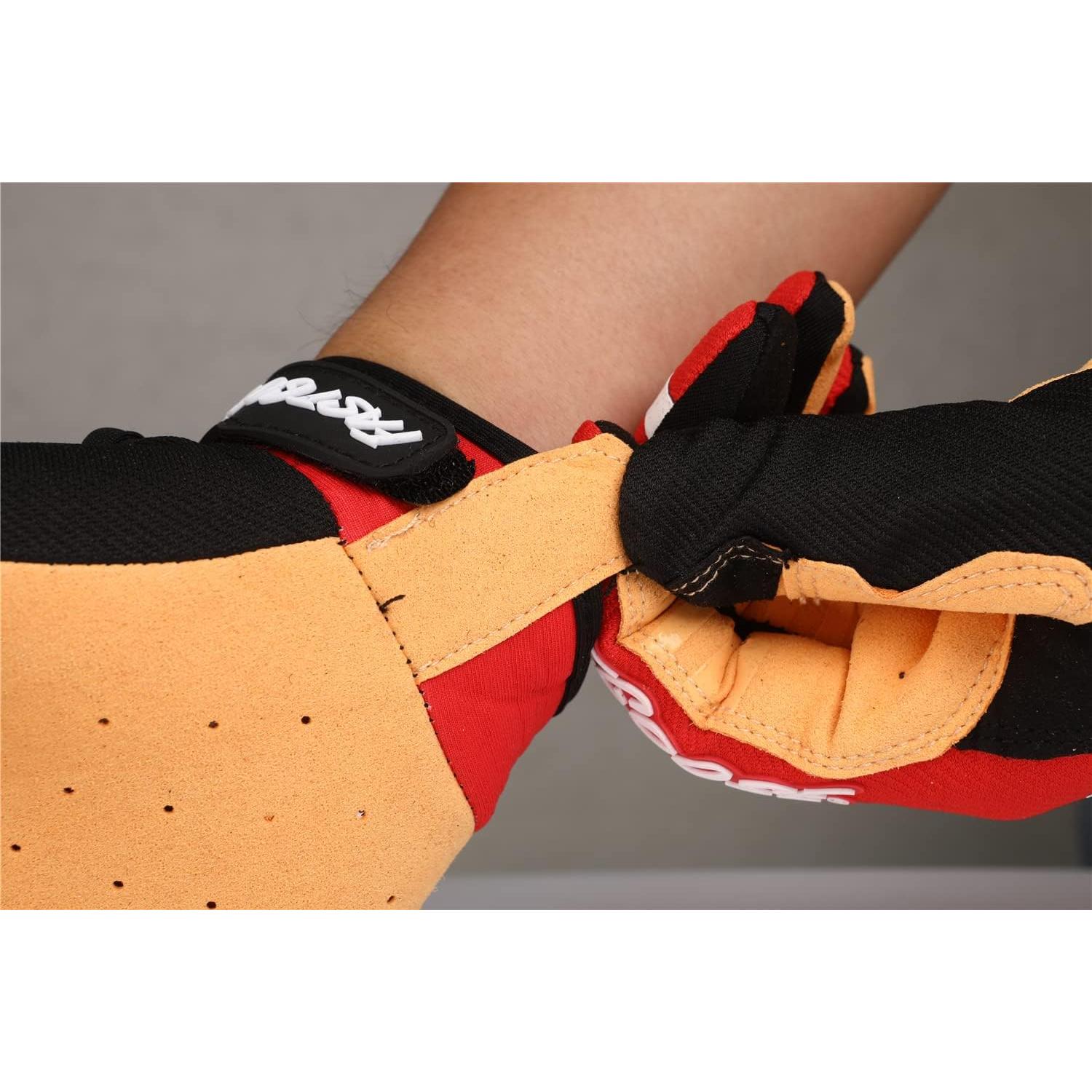 Guantes de Ciclismo EXCEREY Microfibra Unisex Negro Rojo