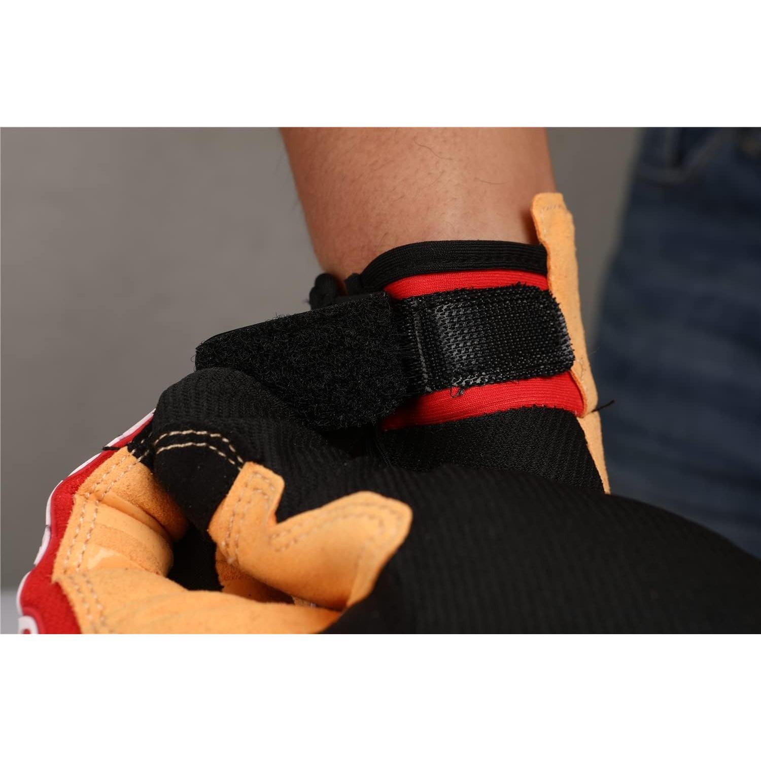 Guantes de Ciclismo EXCEREY Microfibra Unisex Negro Rojo