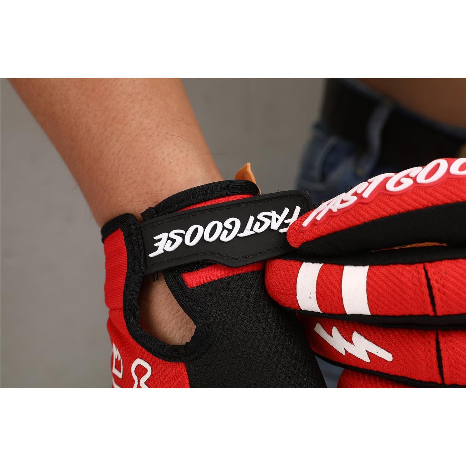 Guantes de Ciclismo EXCEREY Microfibra Unisex Negro Rojo