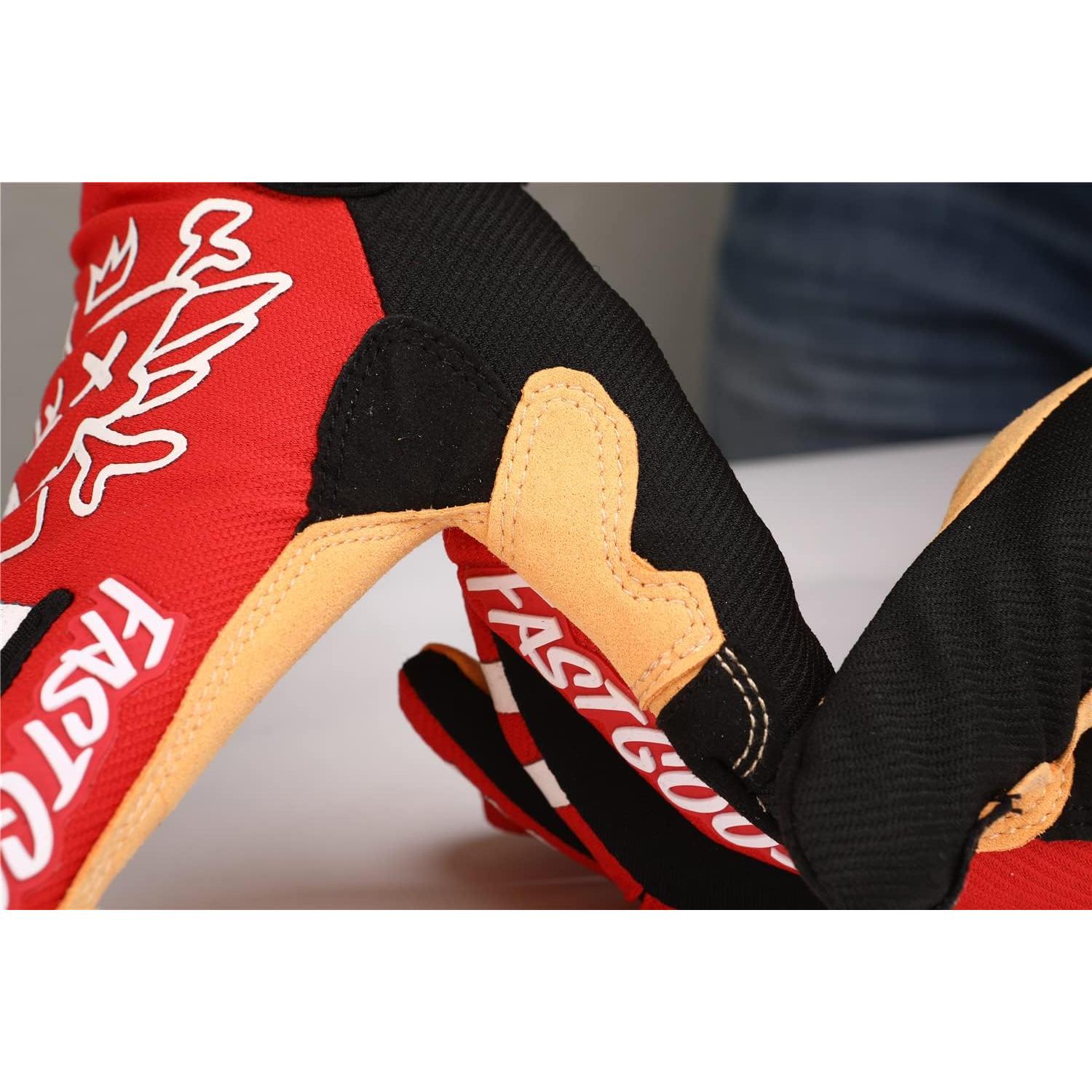 Guantes de Ciclismo EXCEREY Microfibra Unisex Negro Rojo