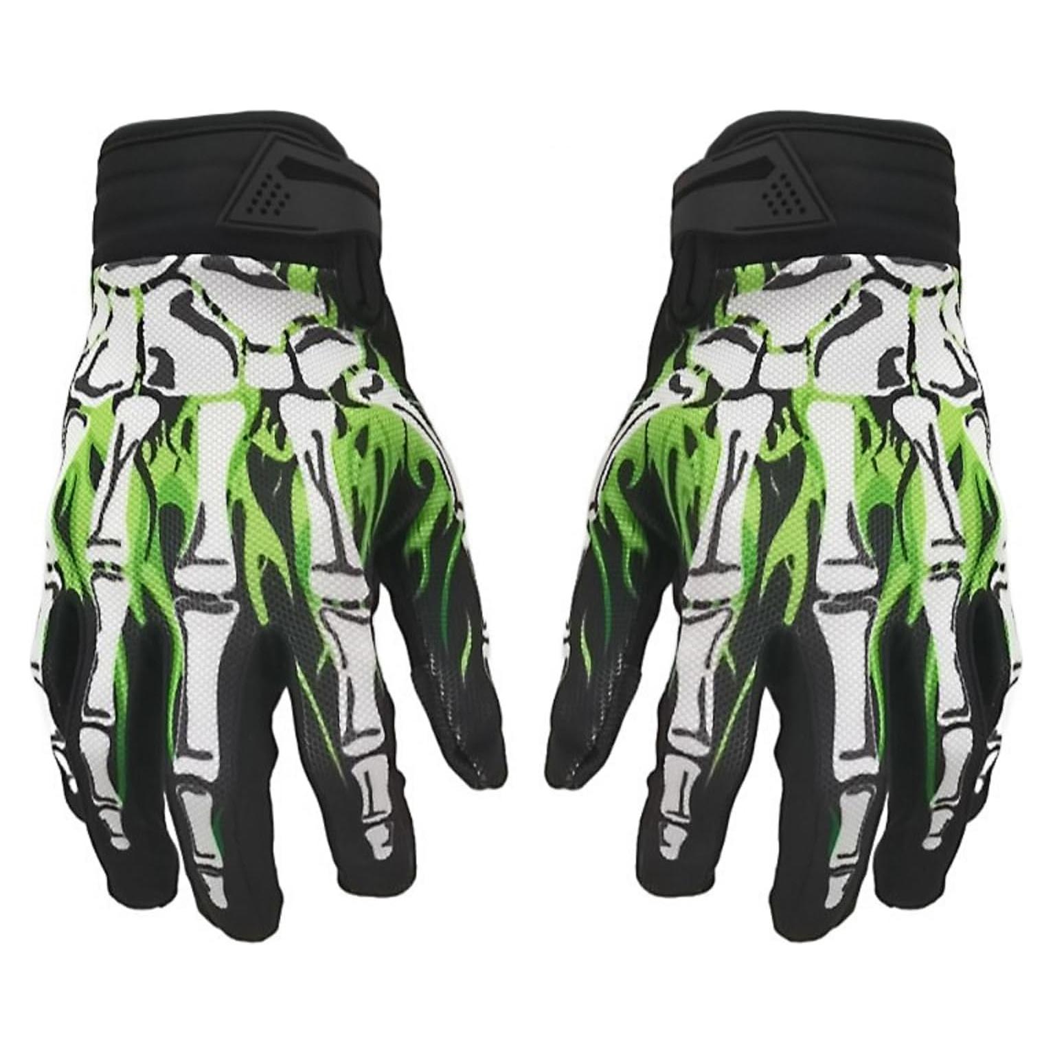 Guantes de Ciclismo EXCEREY Esqueleto Táctil Azul para MTB