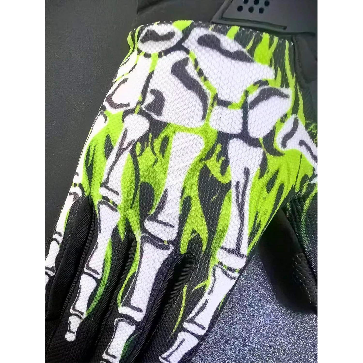 Guantes de Ciclismo EXCEREY Esqueleto Táctil Azul para MTB
