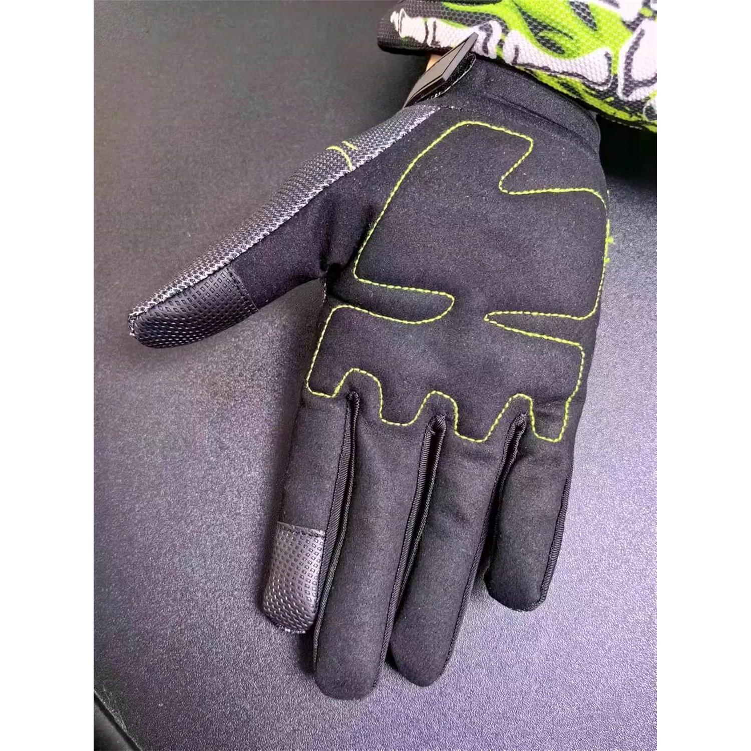 Guantes de Ciclismo EXCEREY Esqueleto Táctil Azul para MTB