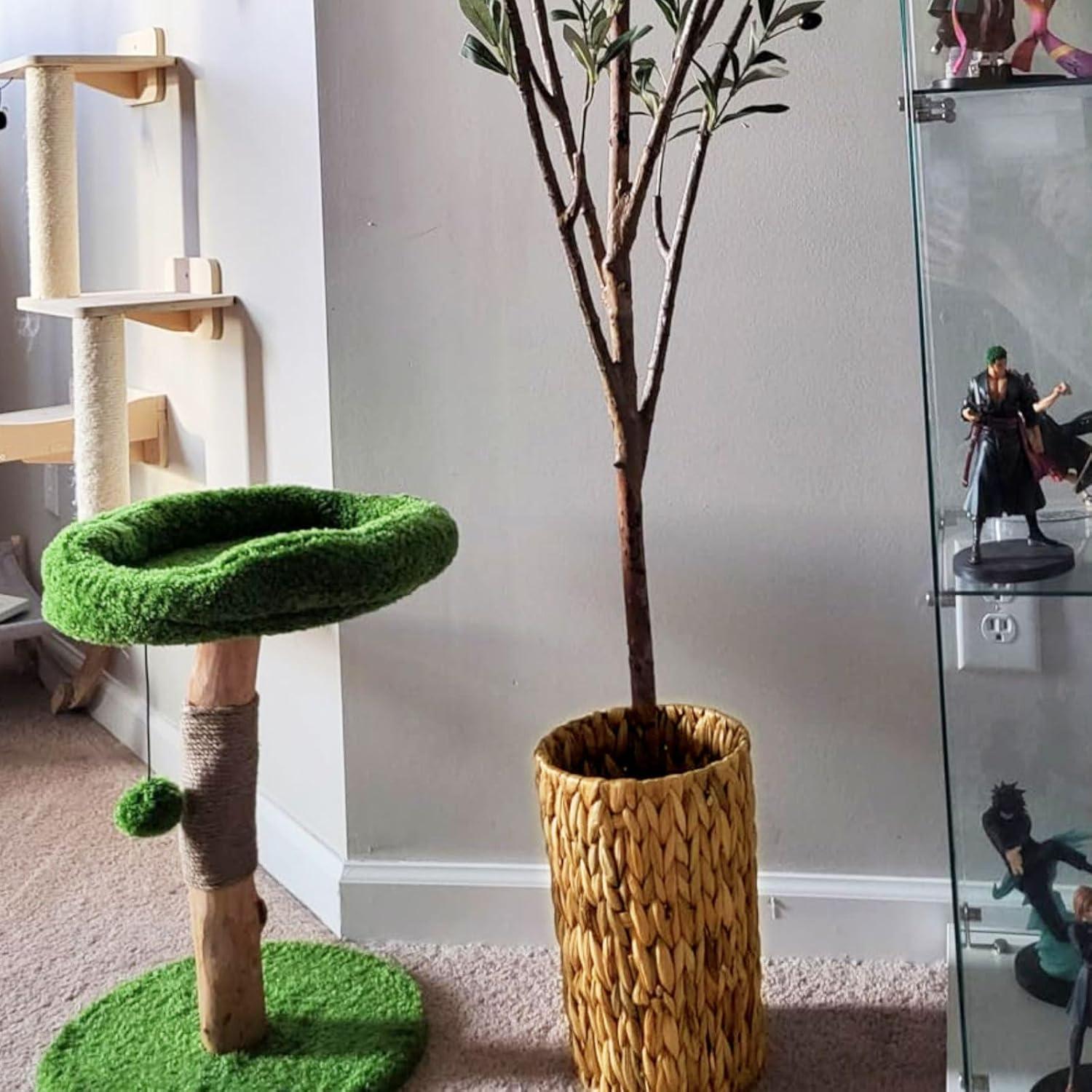 Cesta de Basura de Mimbre Rlosjin 11L con Asa - Jacinto de Agua