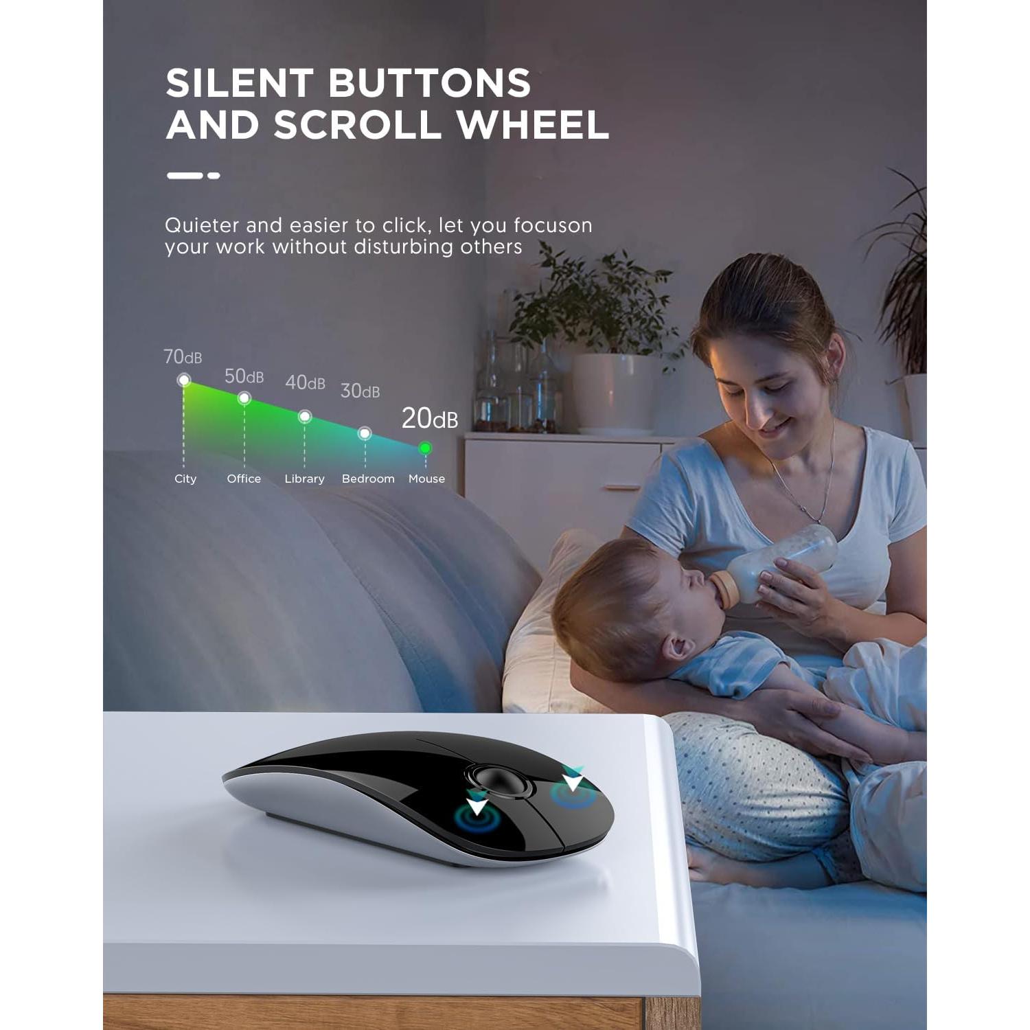 Ratón Inalámbrico Bluetooth RAPIQUE R306 - 1600 DPI, Silencioso