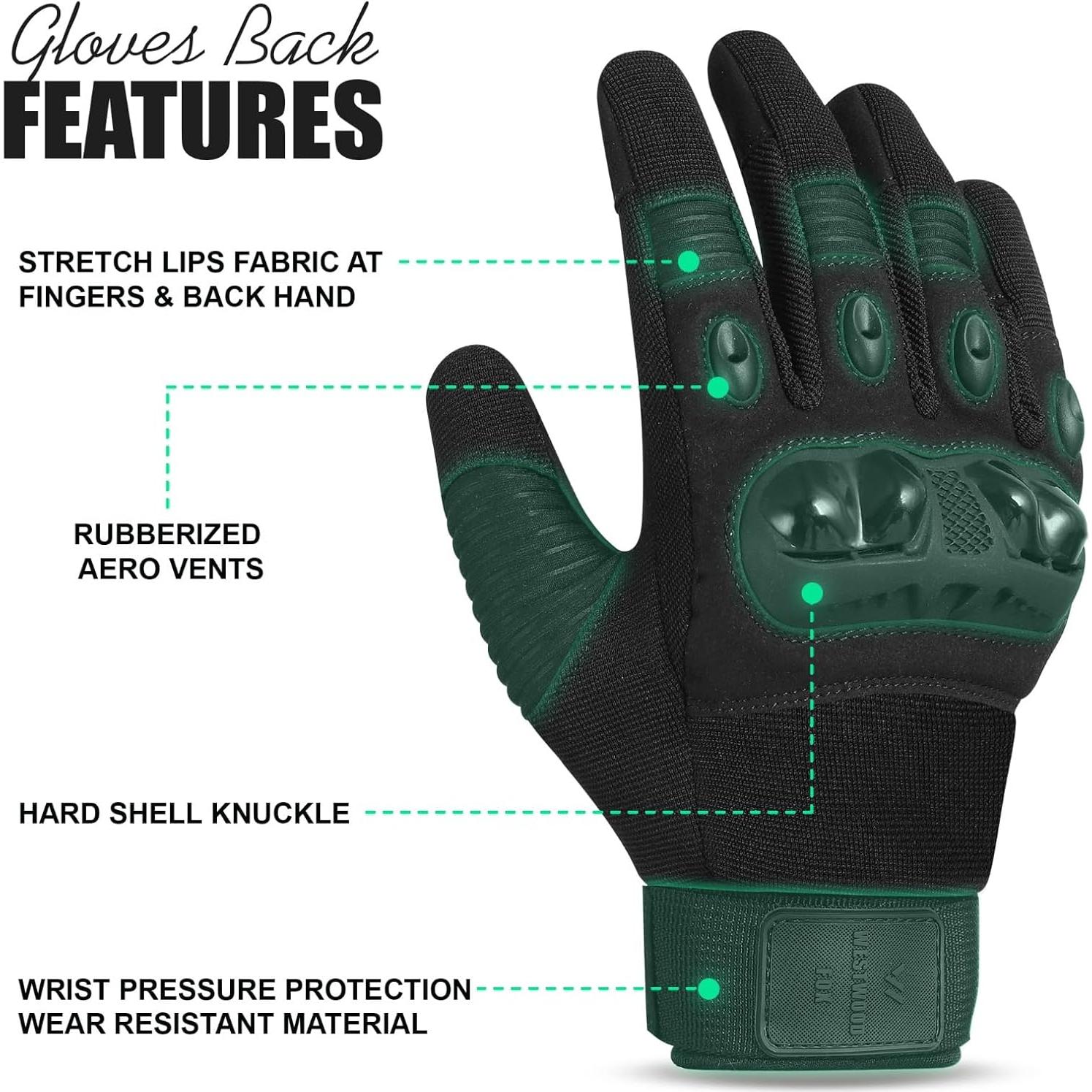 Guantes de Motocicleta WESTWOOD FOX RL8 Negros Talla Pequeña