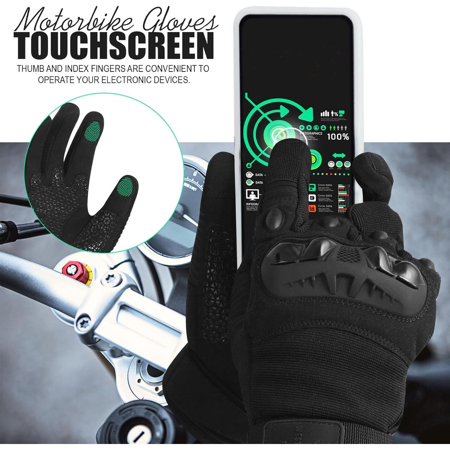 Guantes de Motocicleta WESTWOOD FOX RL8 Negros Talla Pequeña