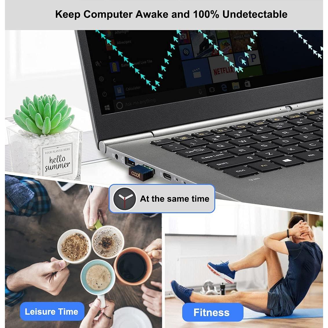 Mouse Jiggler Cooidea Mini Indetectable USB-C 2 Modos