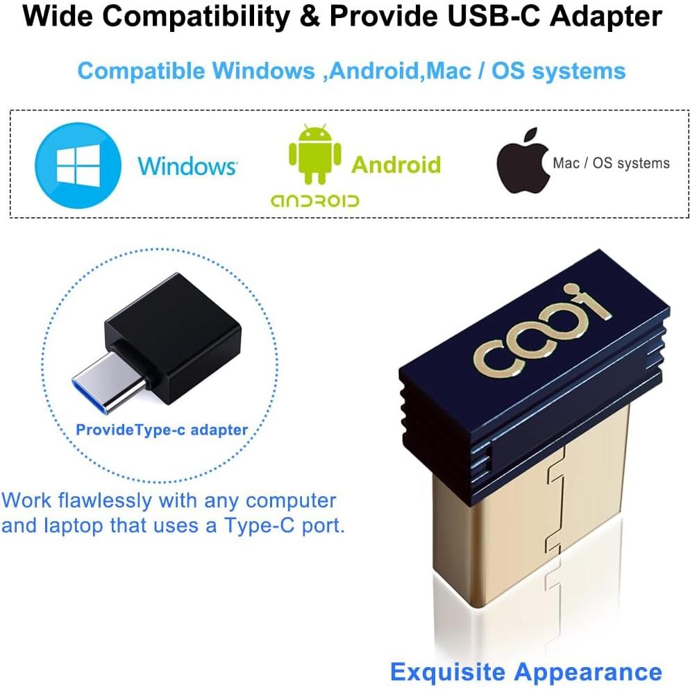 Mouse Jiggler Cooidea Mini Indetectable USB-C 2 Modos