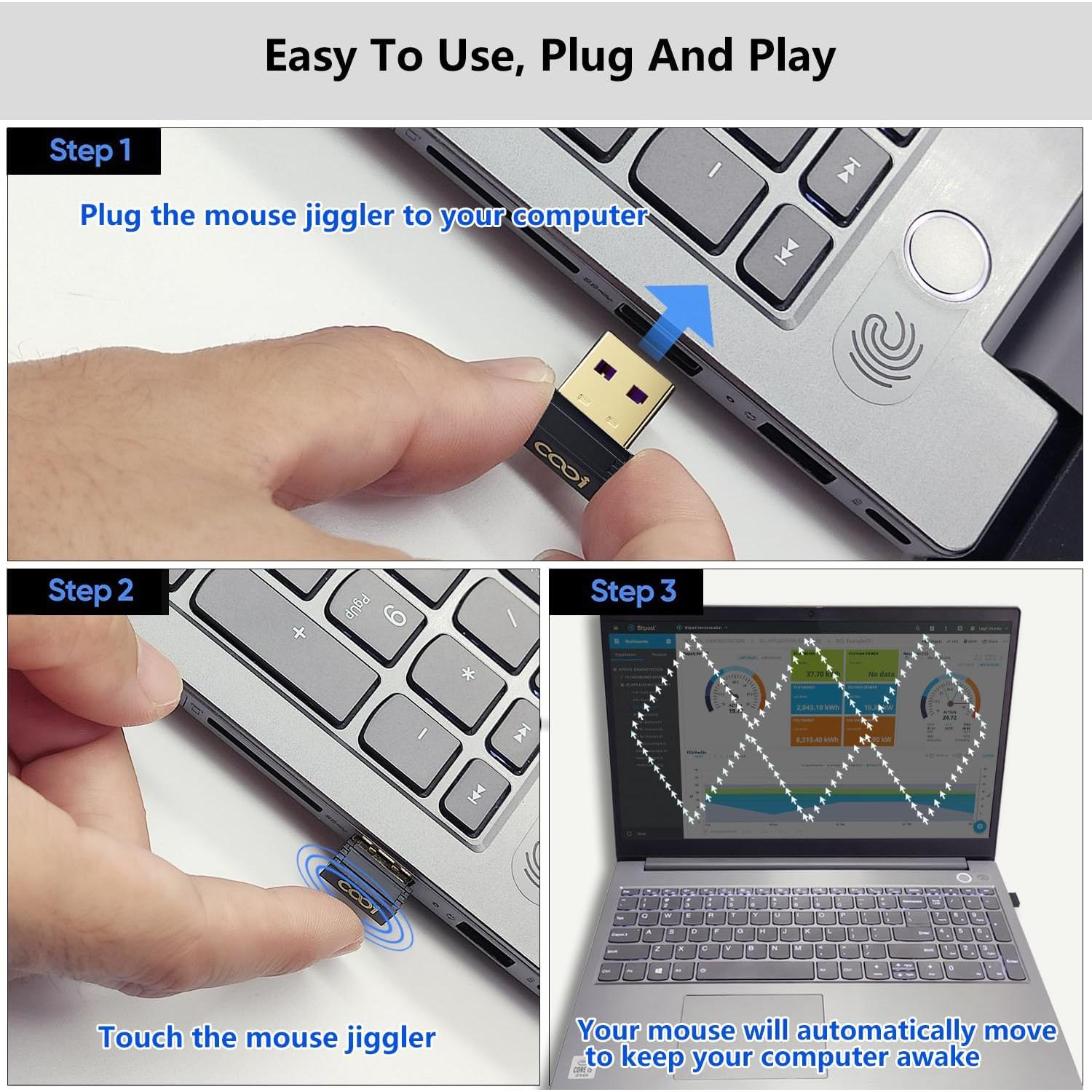 Mouse Jiggler Cooidea Mini Indetectable USB-C 2 Modos