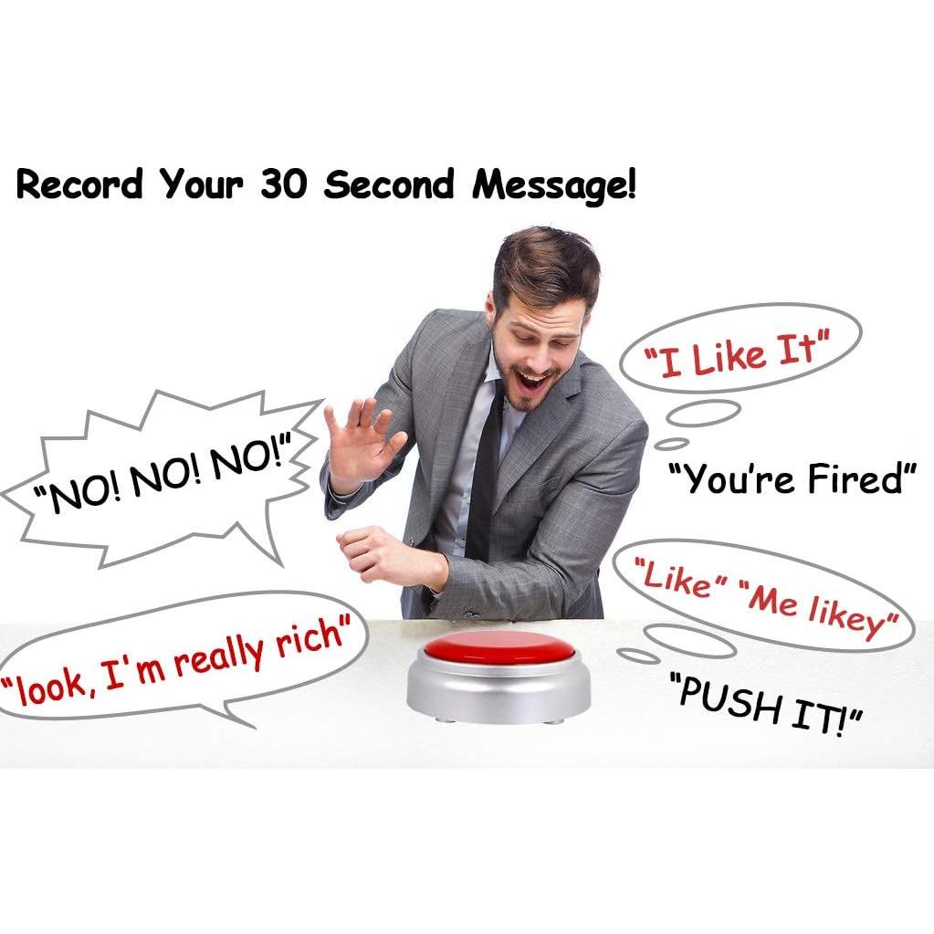 Botón Grabador de Sonido 30 Segundos Cover RM5-WR Rojo Plata