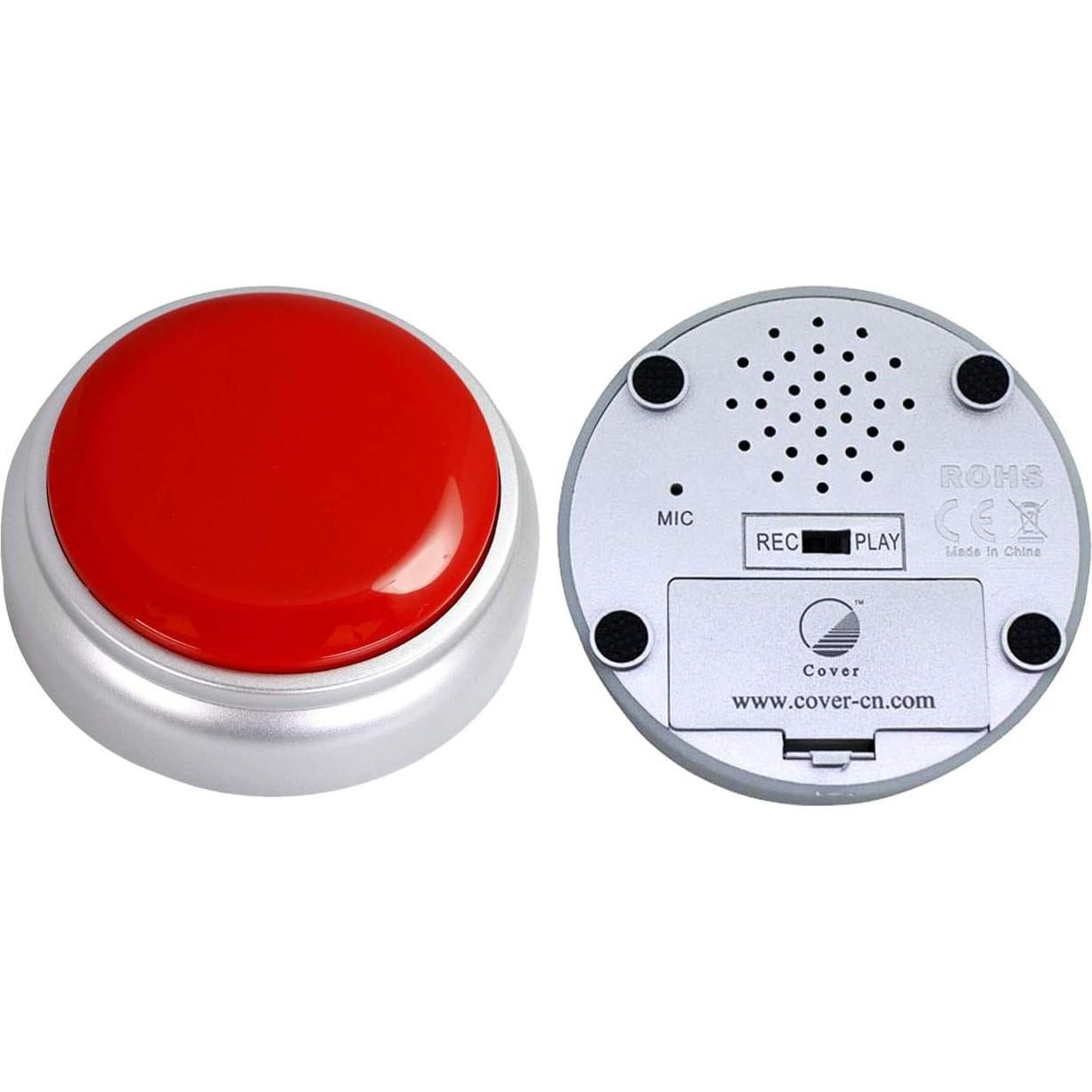 Botón Grabador de Sonido 30 Segundos Cover RM5-WR Rojo Plata