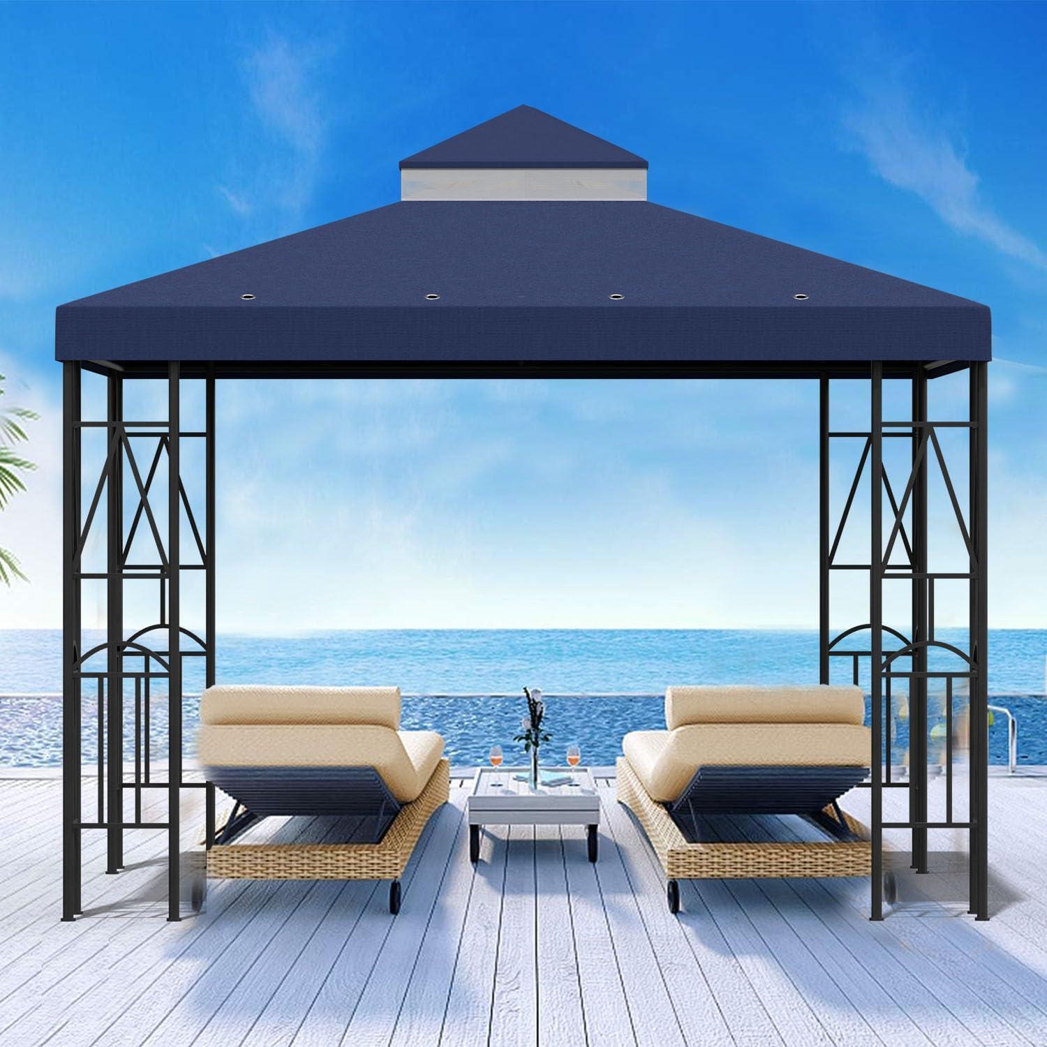 Cubierta de Reemplazo Gazebo 302x302cm Morikoro Azul Marino