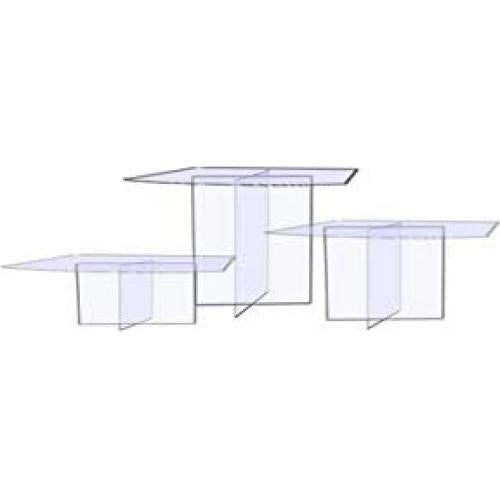 Soporte de exhibición acrílico OnDisplay - Juego de 3 niveles
