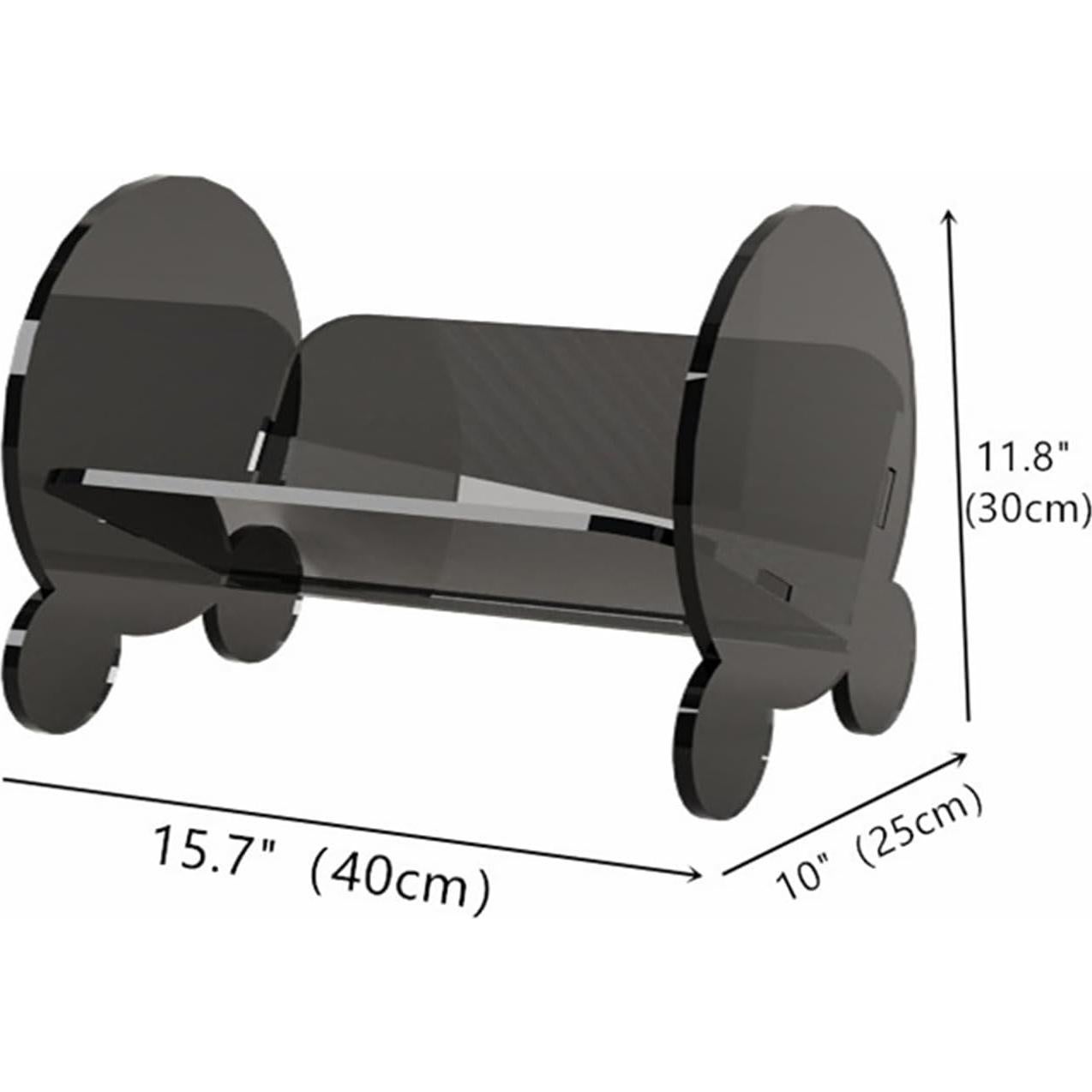 Estantería Acrílica Zoneshare 1 Nivel Pequeño Negro
