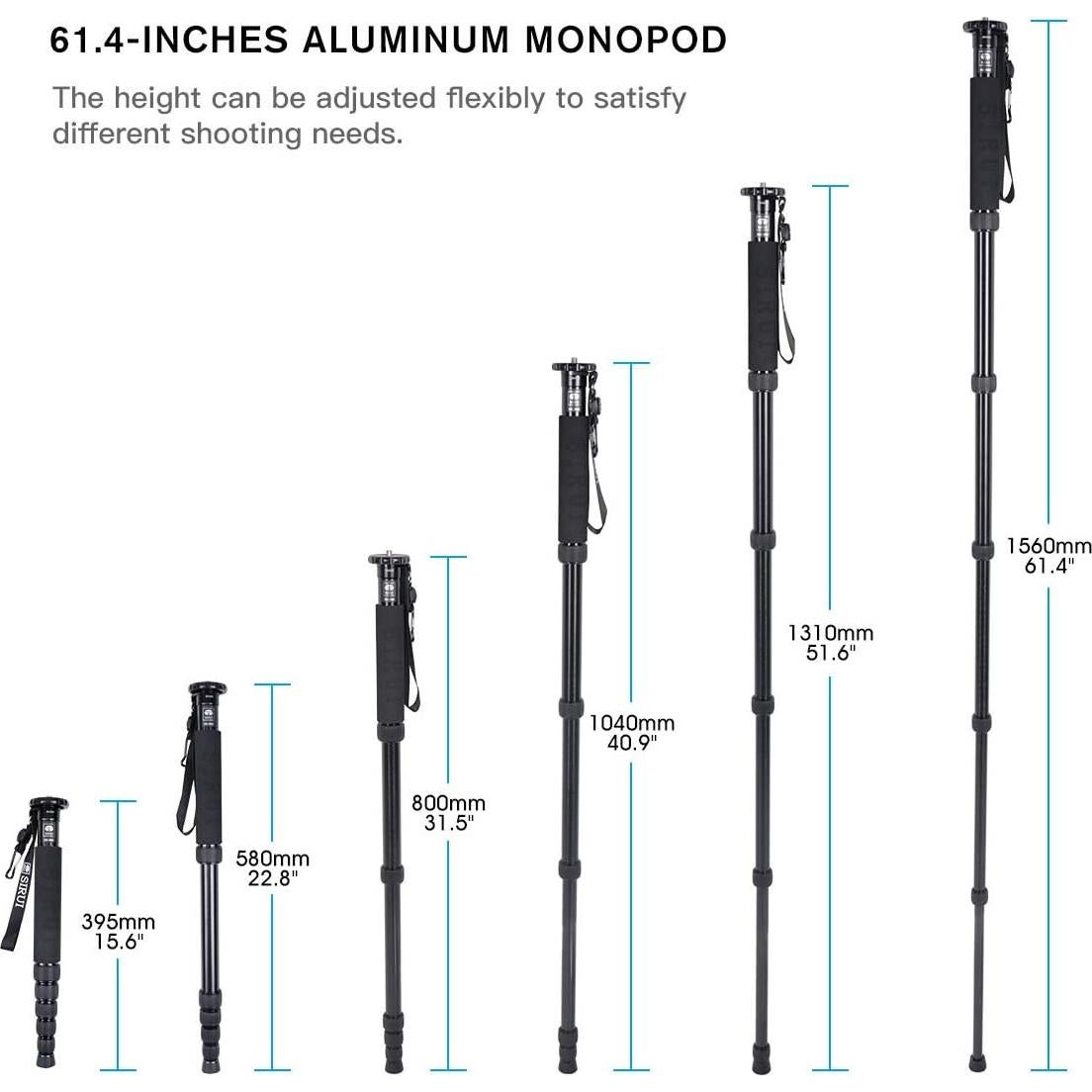 Monopie SIRUI AM-306M de Aluminio 155cm Ligero 8kg