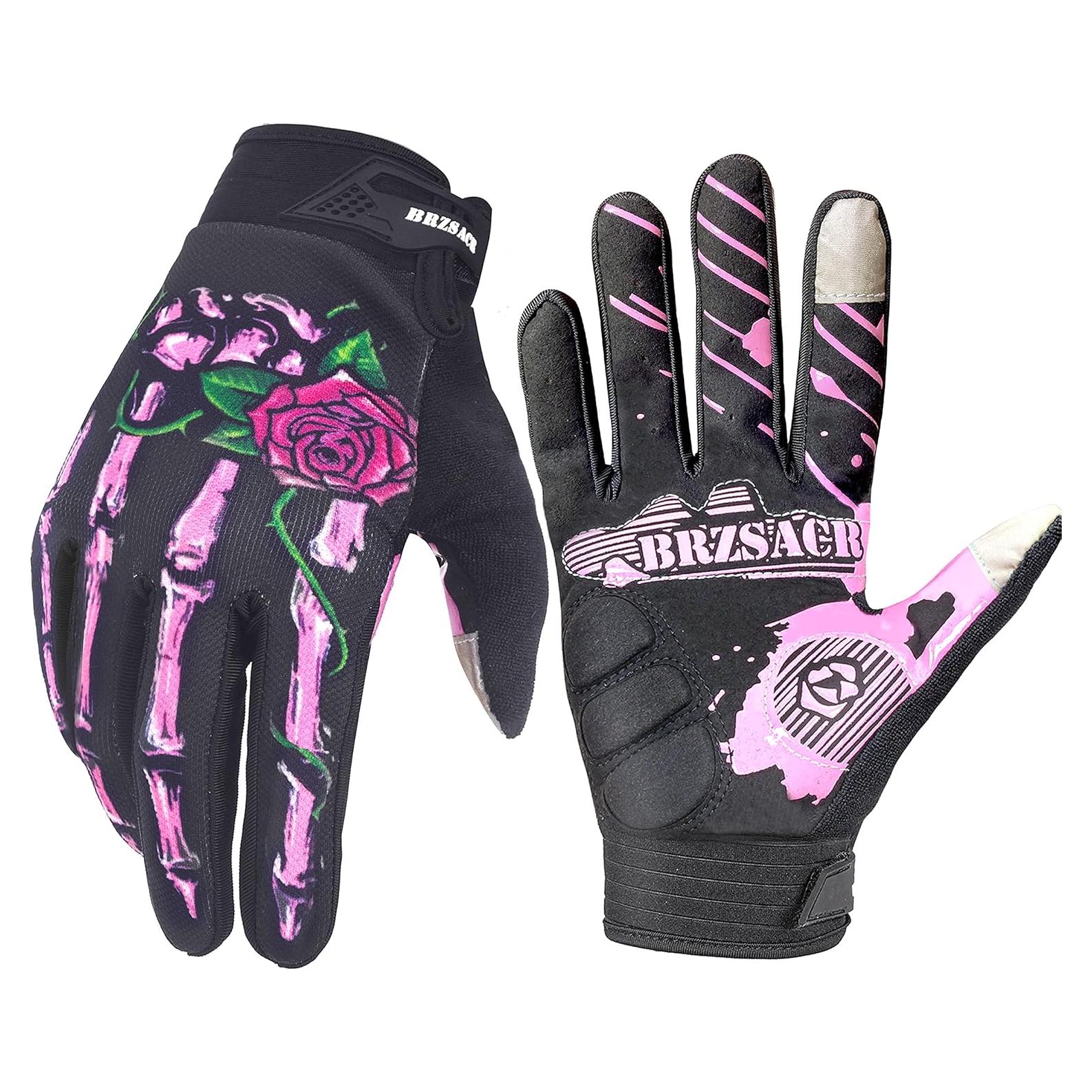 Guantes de Ciclismo BRZSACR Rosa Talla Pequeña Antideslizantes