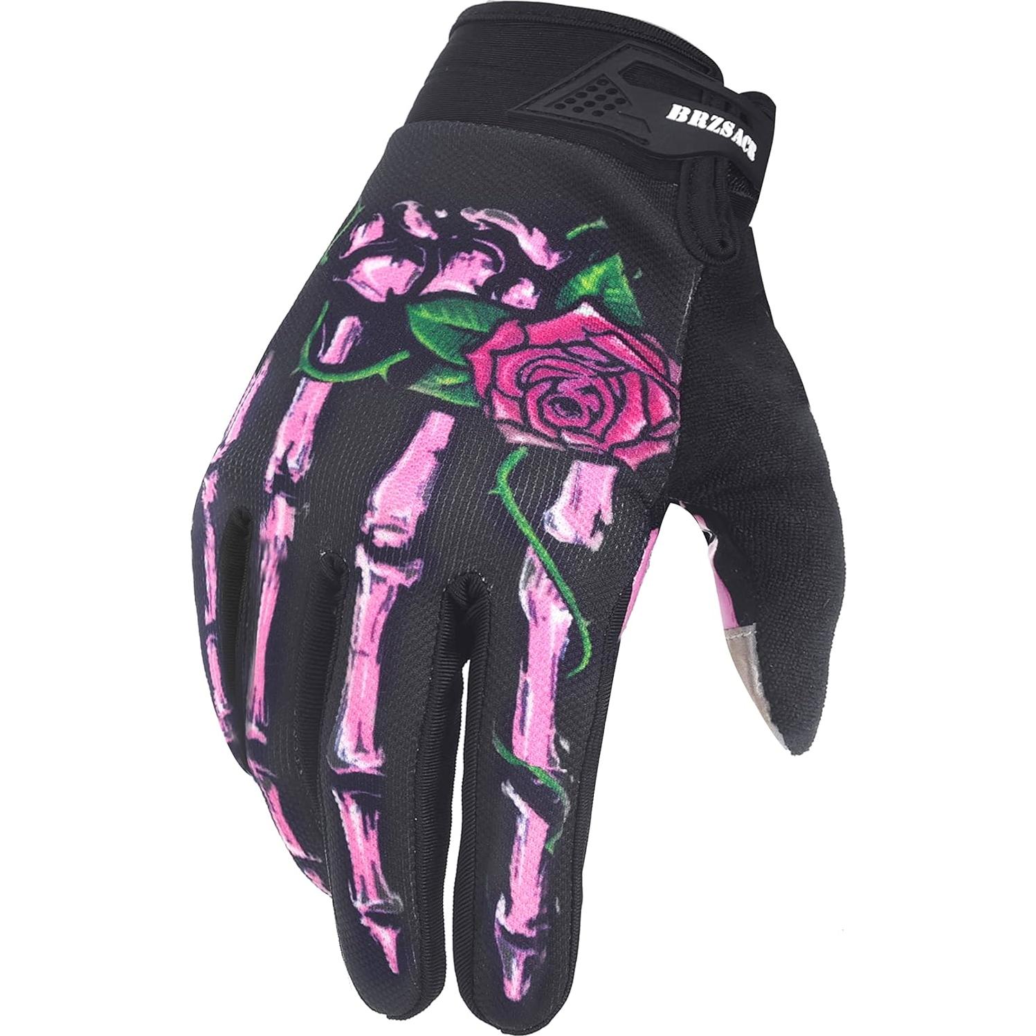Guantes de Ciclismo BRZSACR Rosa Talla Pequeña Antideslizantes