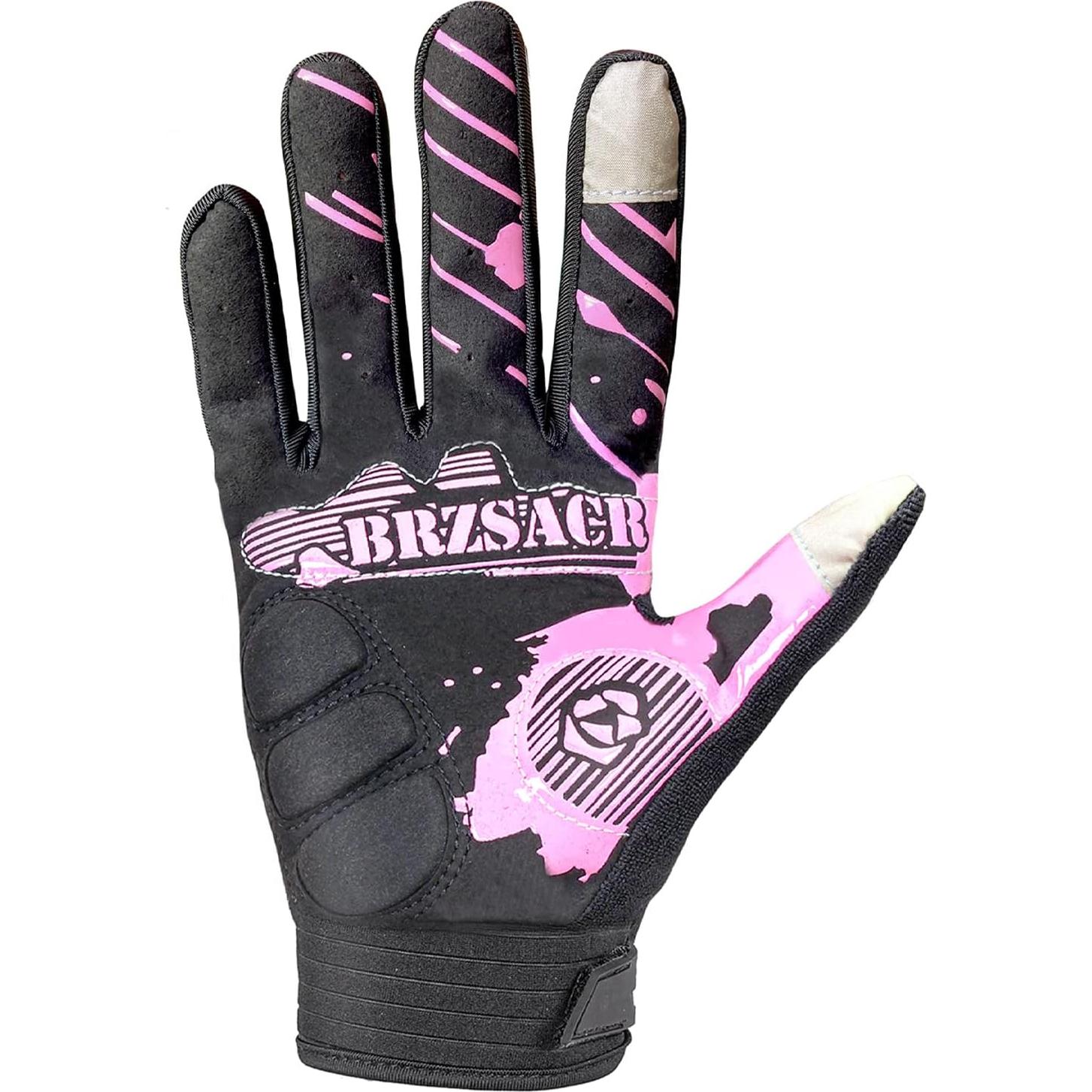 Guantes de Ciclismo BRZSACR Rosa Talla Pequeña Antideslizantes