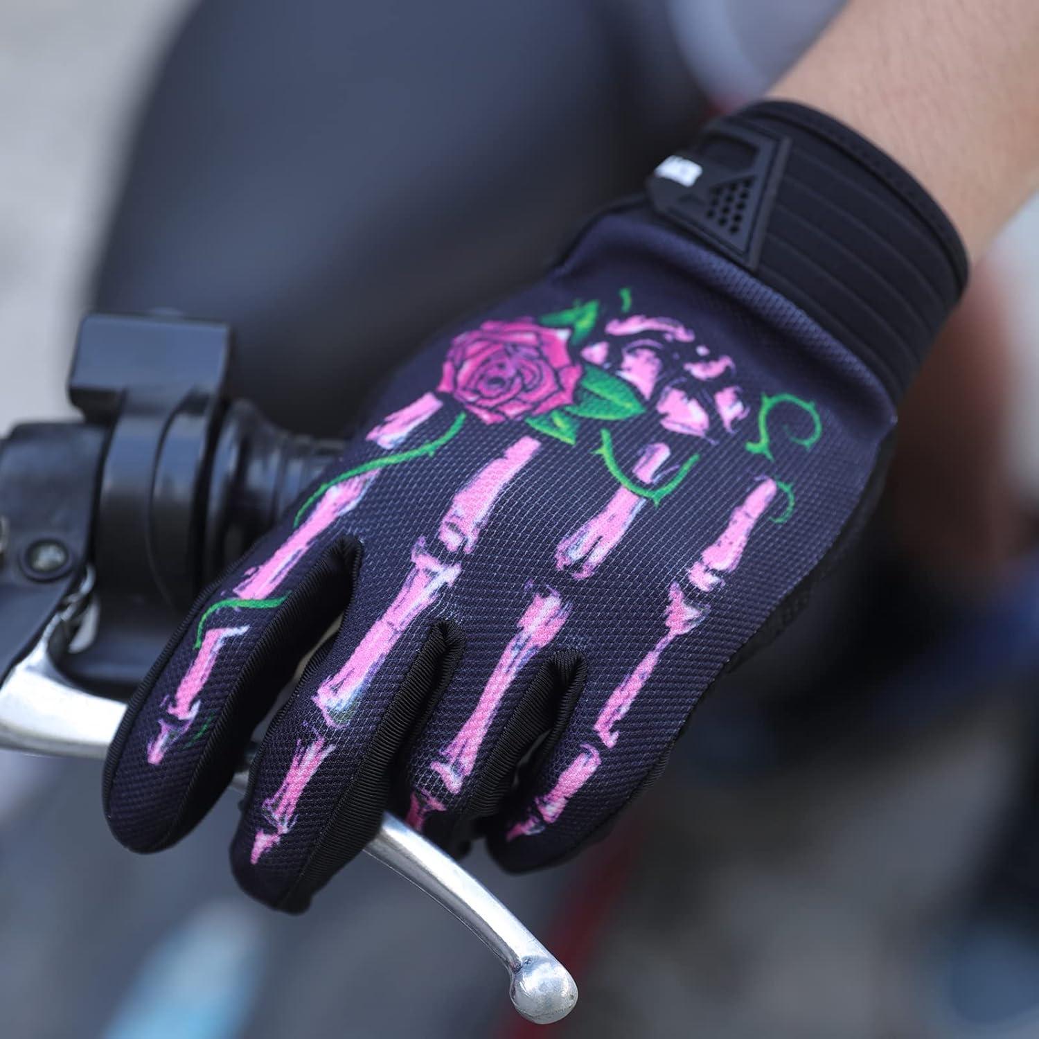 Guantes de Ciclismo BRZSACR Rosa Talla Pequeña Antideslizantes