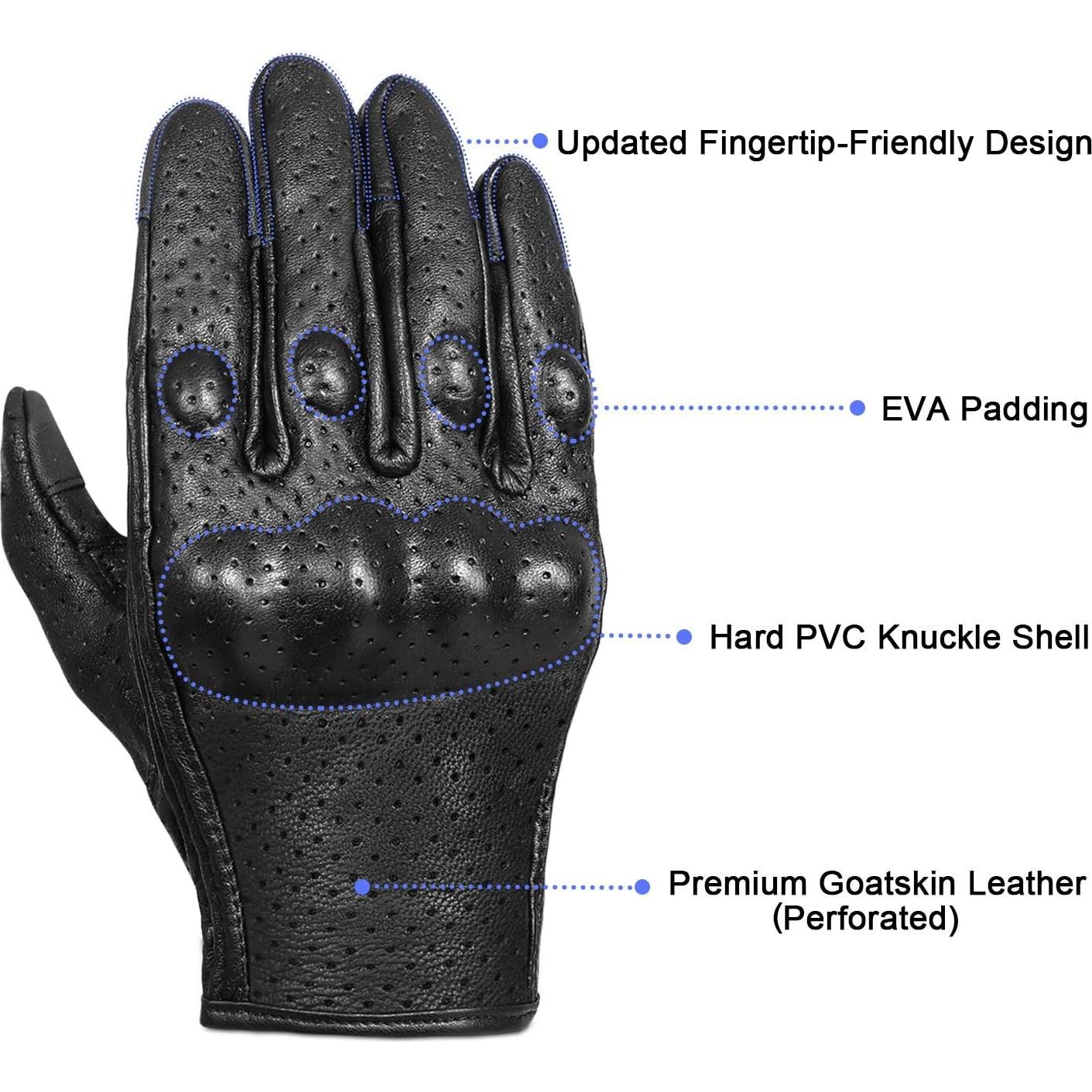 Guantes de Motocicleta Superbike G01 Piel Cabra Talla L