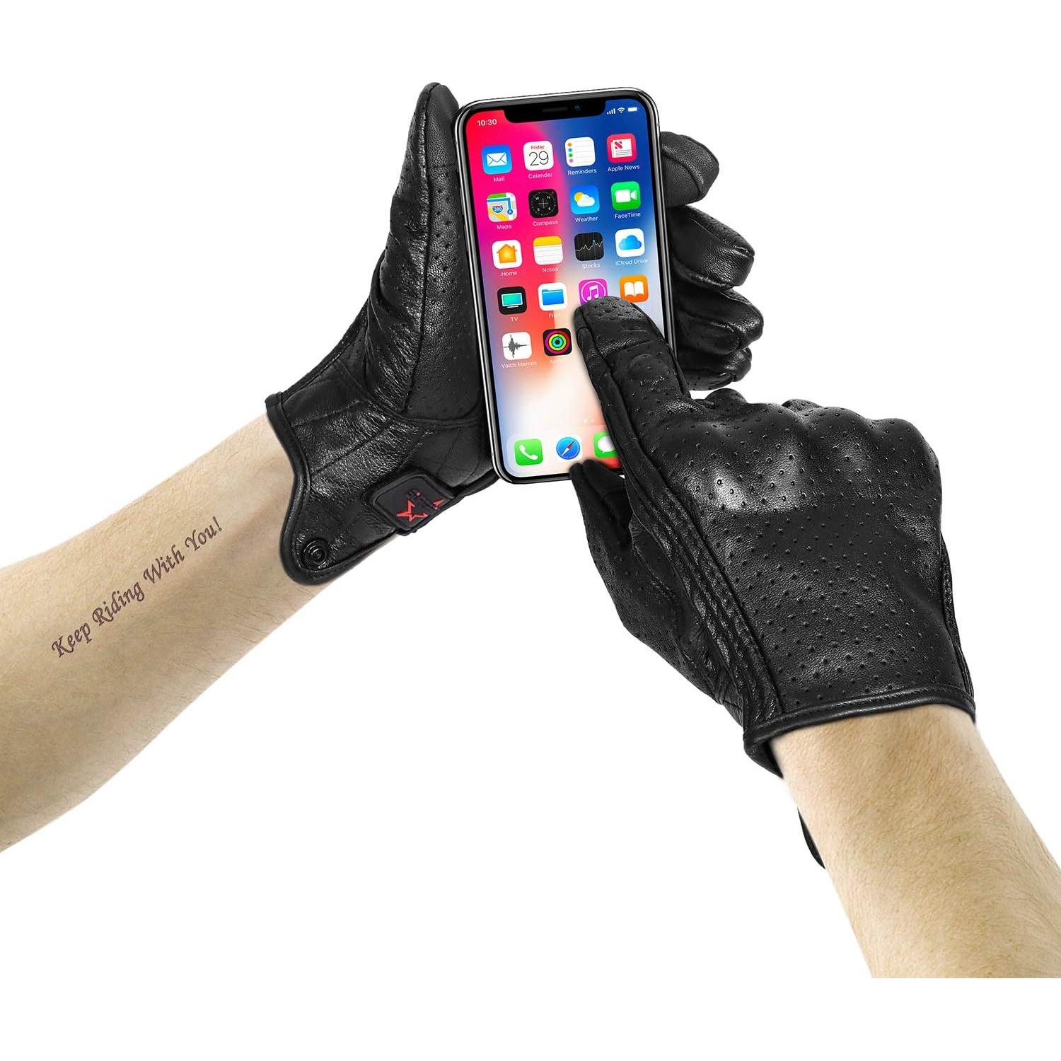 Guantes de Motocicleta Superbike G01 Piel Cabra Talla L