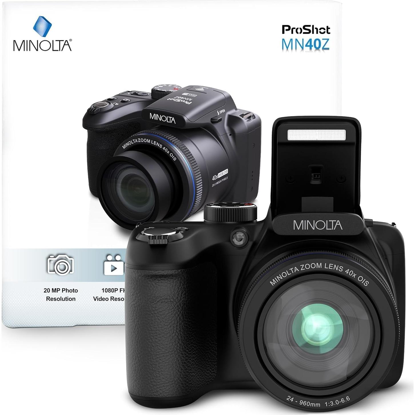 Cámara Digital Minolta MN40Z 20MP Zoom 40x Video FHD 1080p