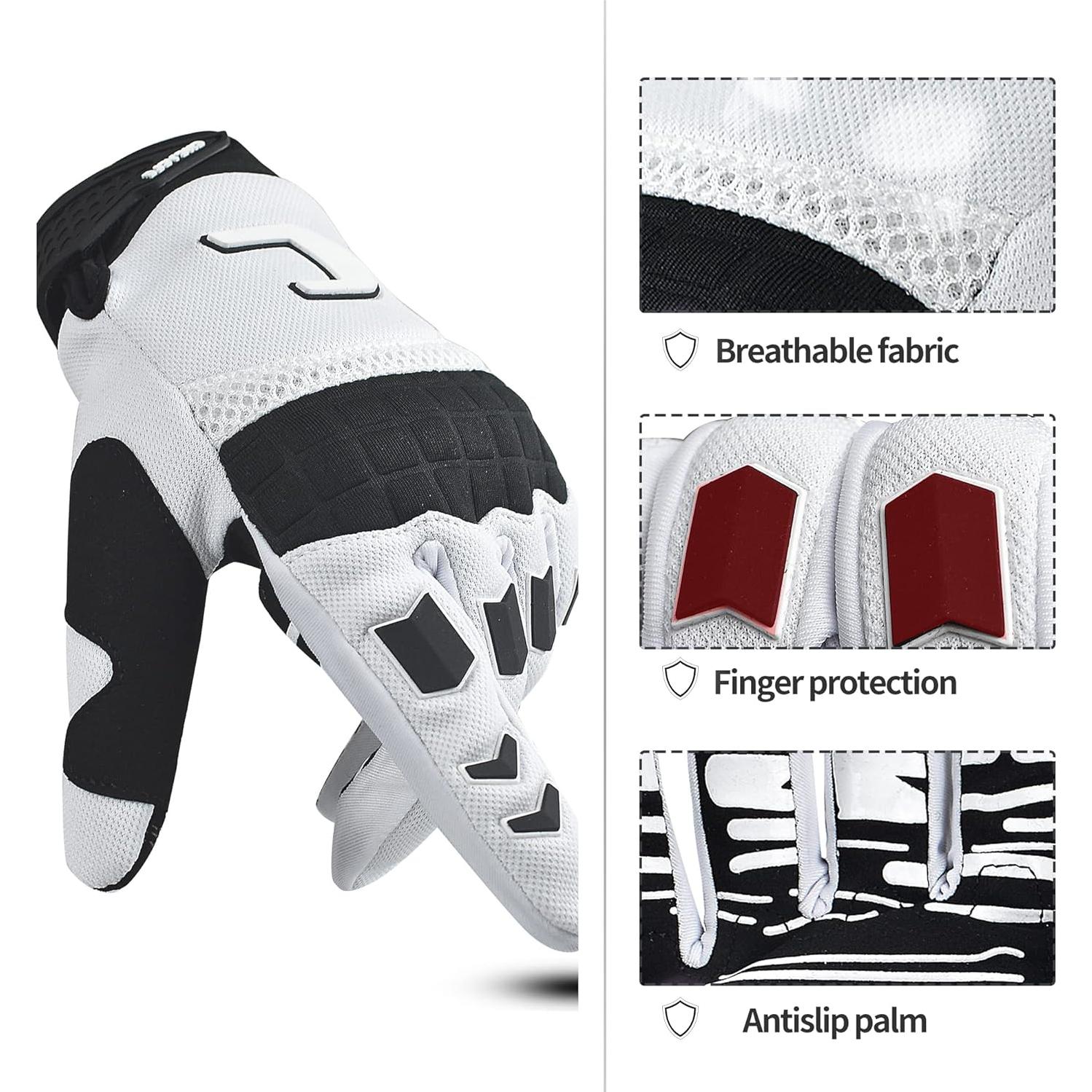 Guantes de Motocross CHCYCLE Medianos Negros Táctiles