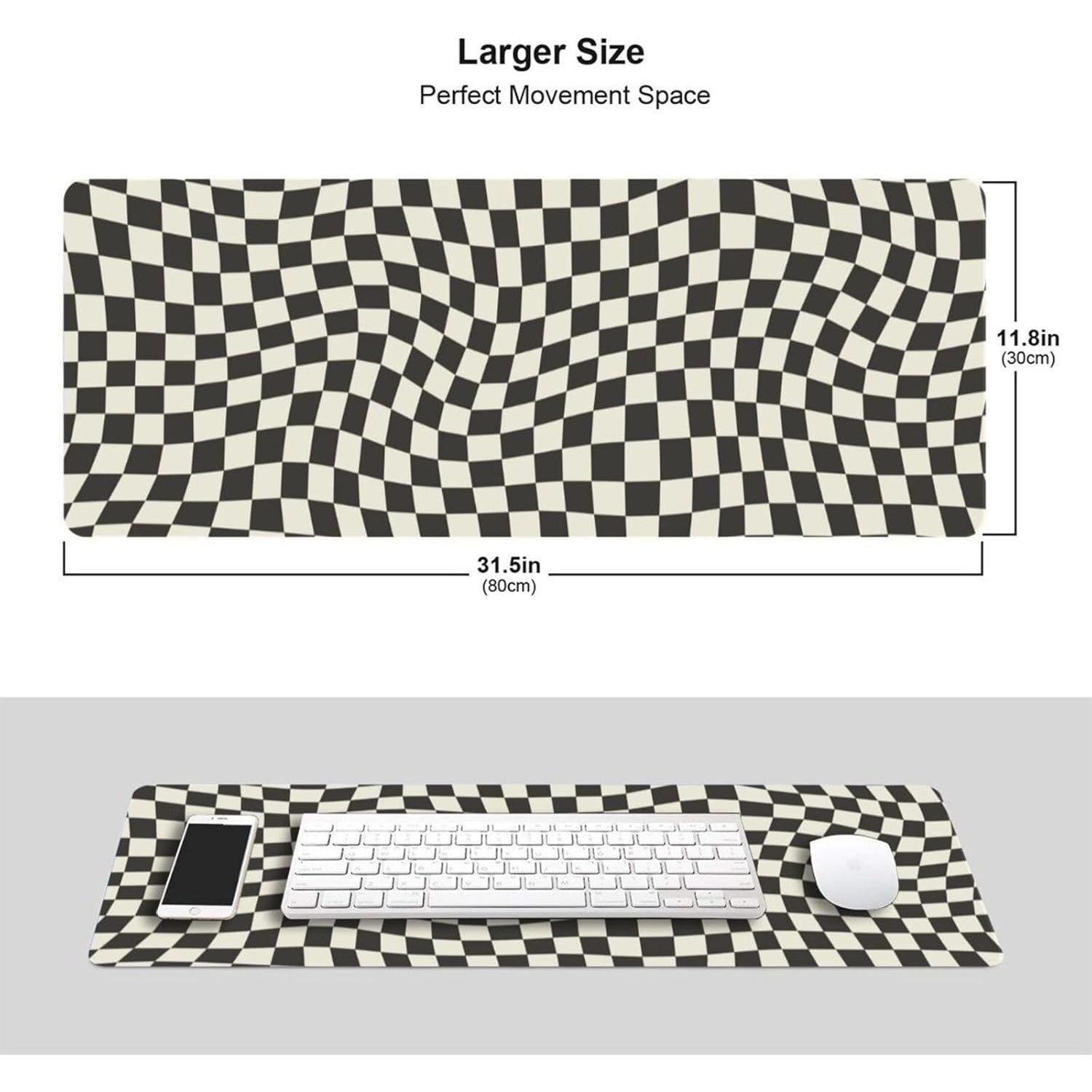 Alfombrilla de Ratón Echoserein XL Cuadriculada Retro 80x30cm