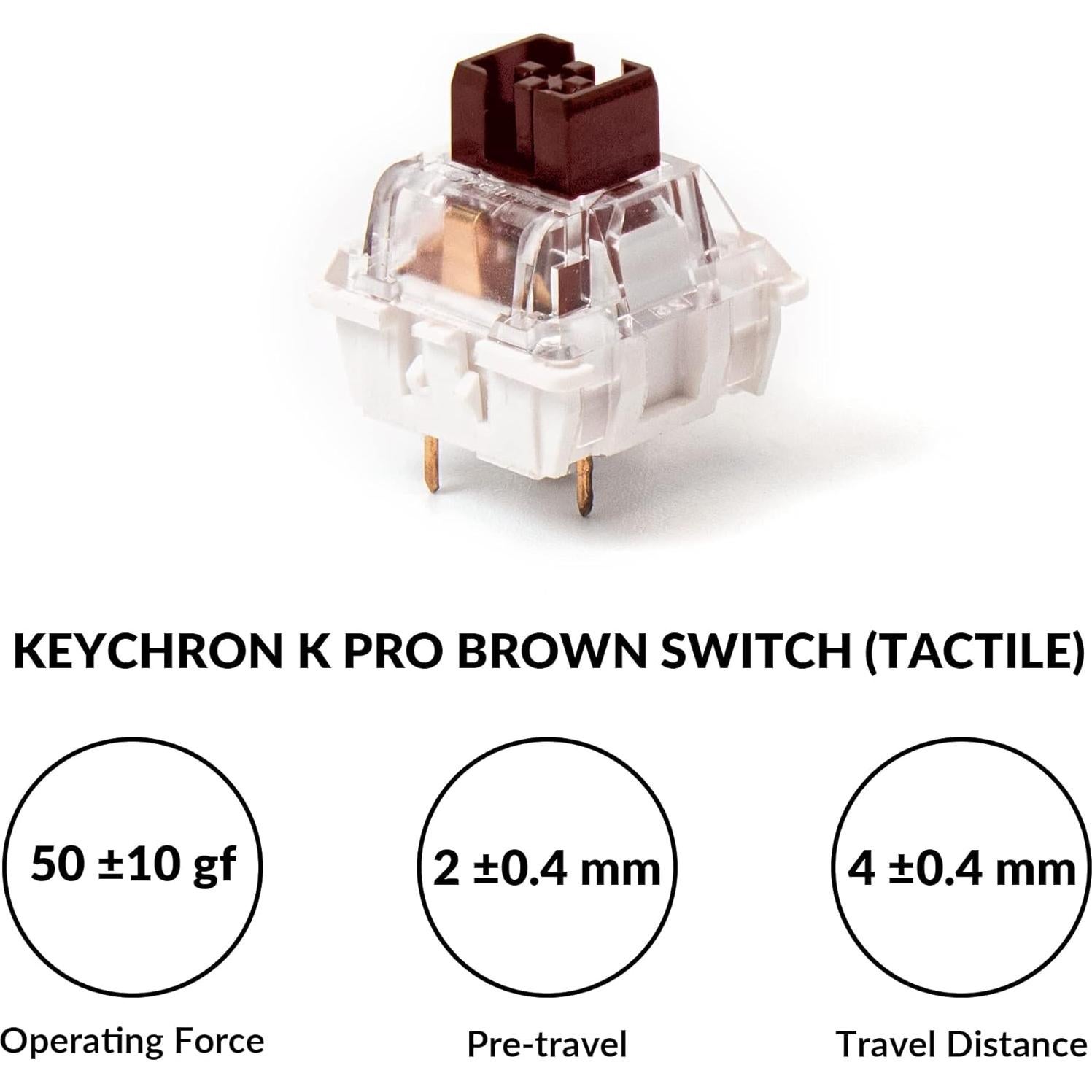 Teclado Mecánico Keychron V1 75% QMK/VIA Marrón Intercambiable