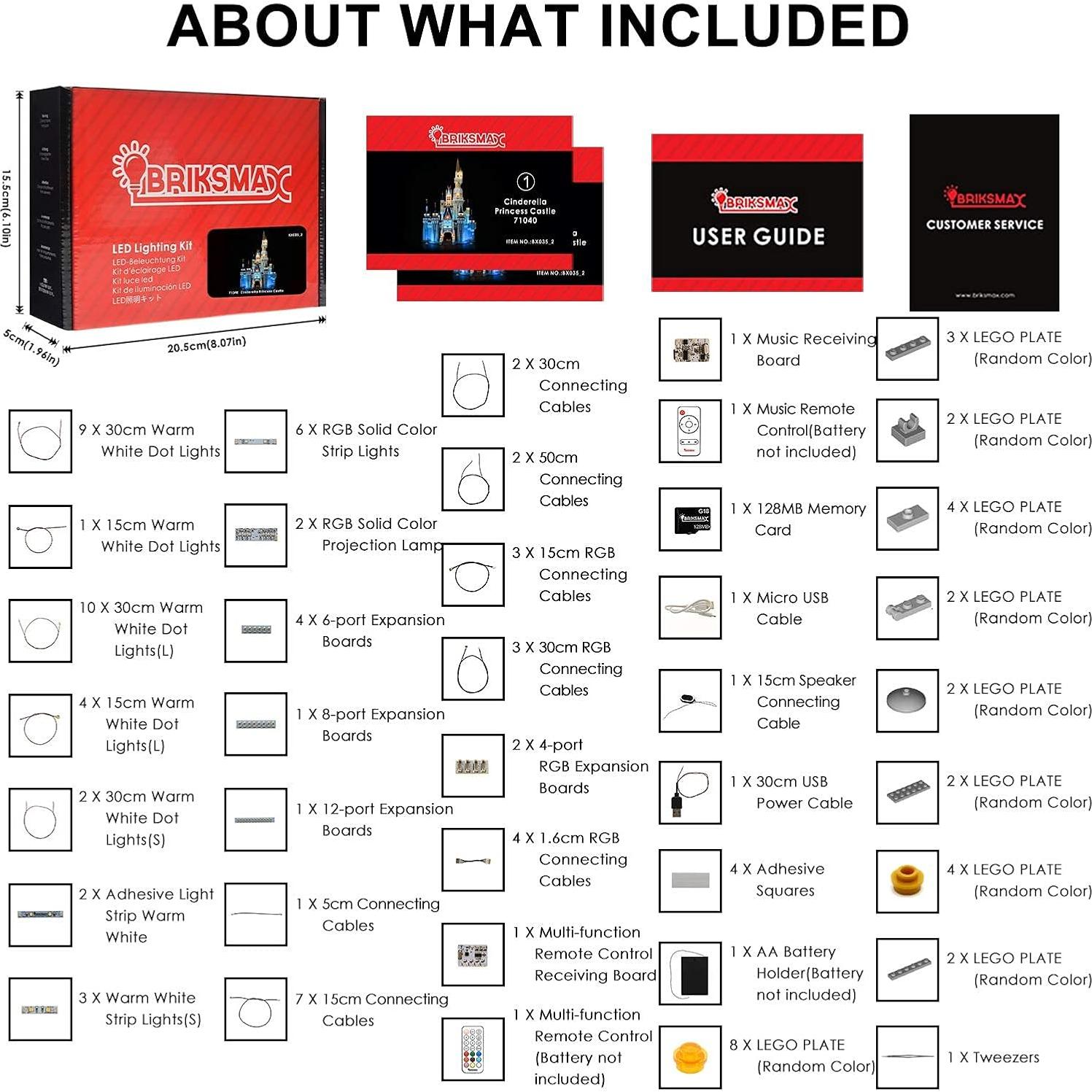 Kit de Iluminación LED Briksmax para Lego Castillo Disney