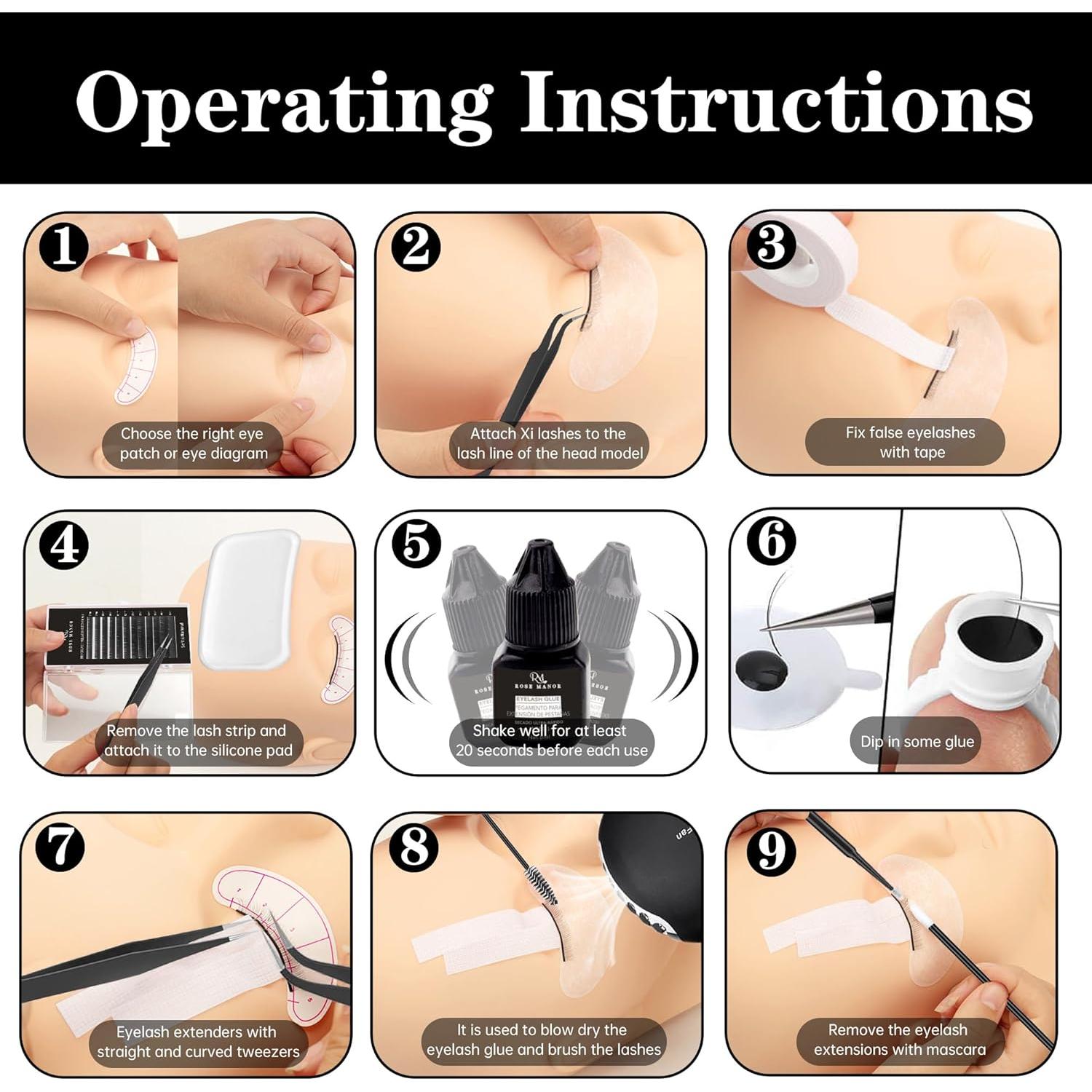 Kit de Extensión de Pestañas Rose Manor para Principiantes