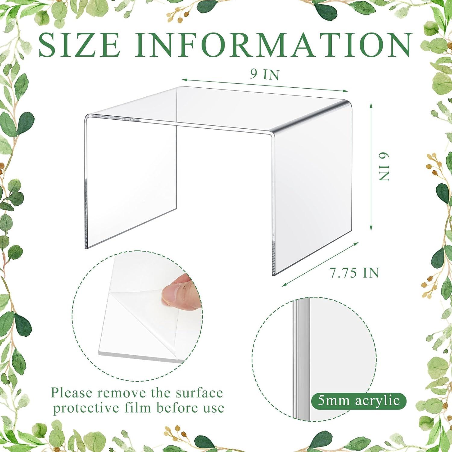 Soportes de Exhibición Acrílicos RattanView 2 Pcs 23 cm Transparente