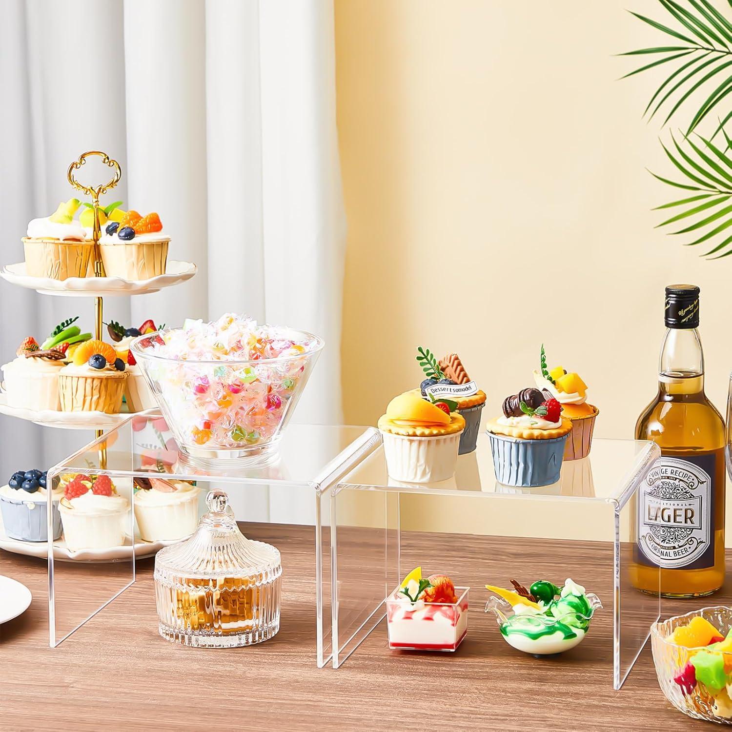 Soportes de Exhibición Acrílicos RattanView 2 Pcs 23 cm Transparente