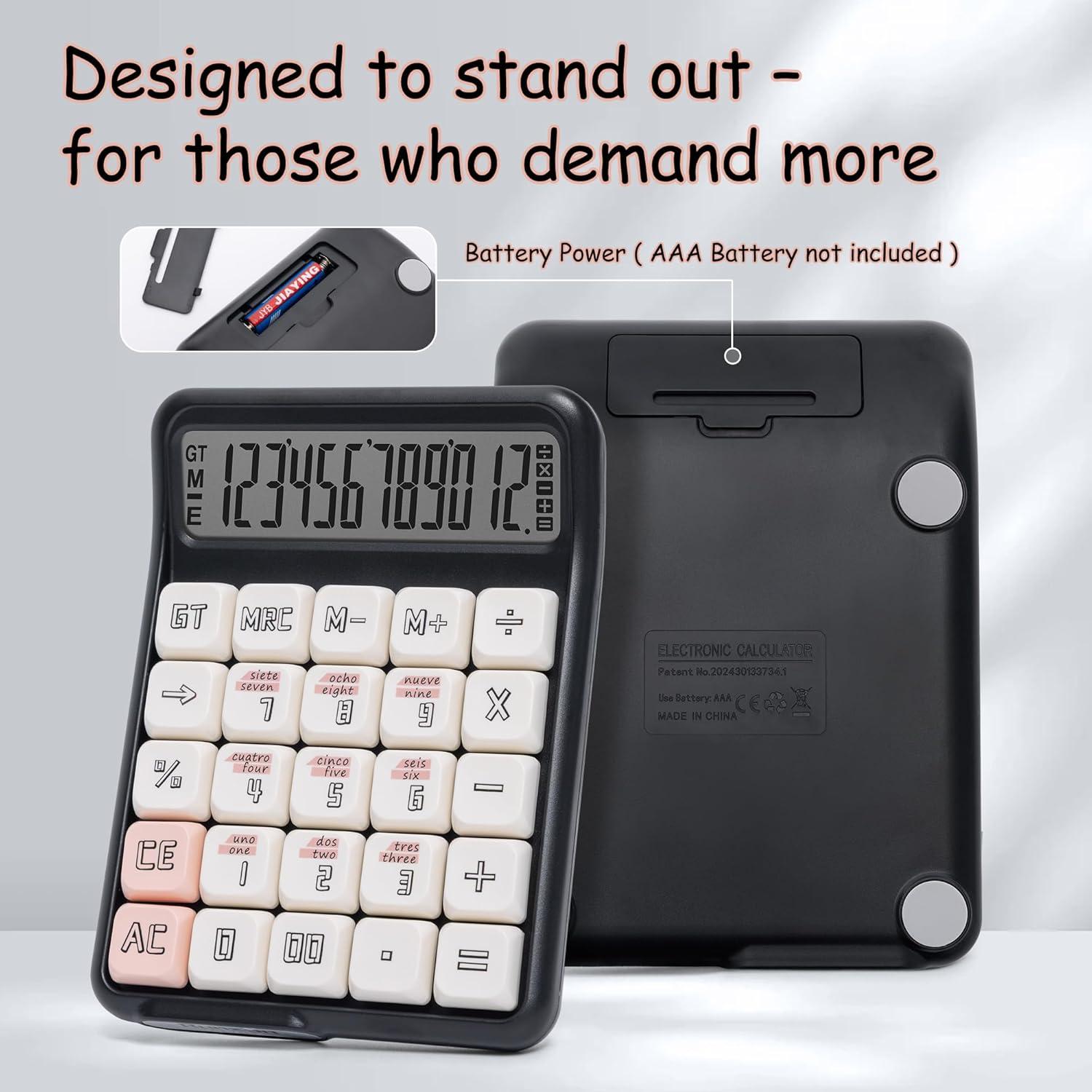 Calculadora de Escritorio NGIFERA RZ.7258 LCD 12 Dígitos Ergonómica