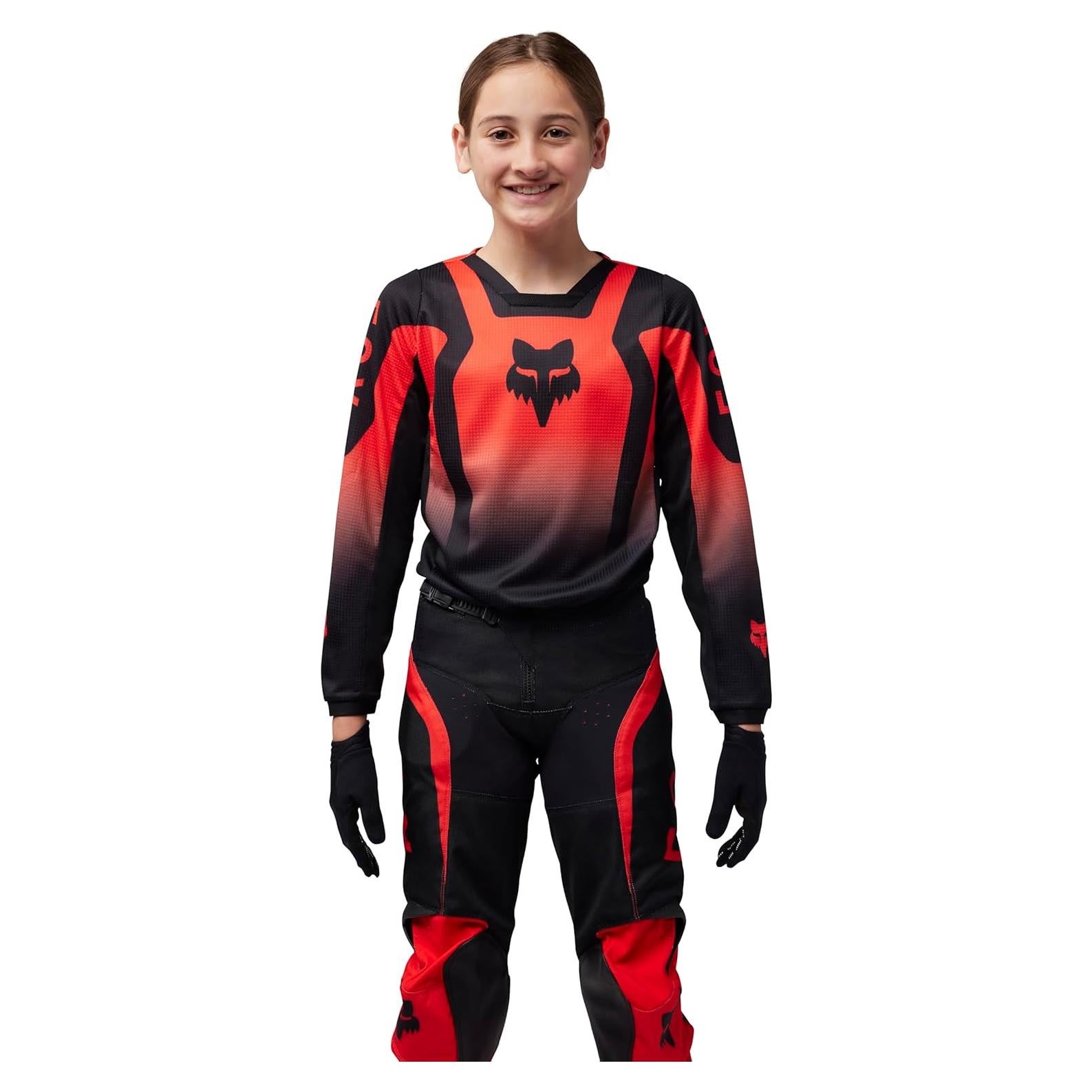 Jersey de Motocross Fox Racing 180 Juvenil Rojo Fluorescente