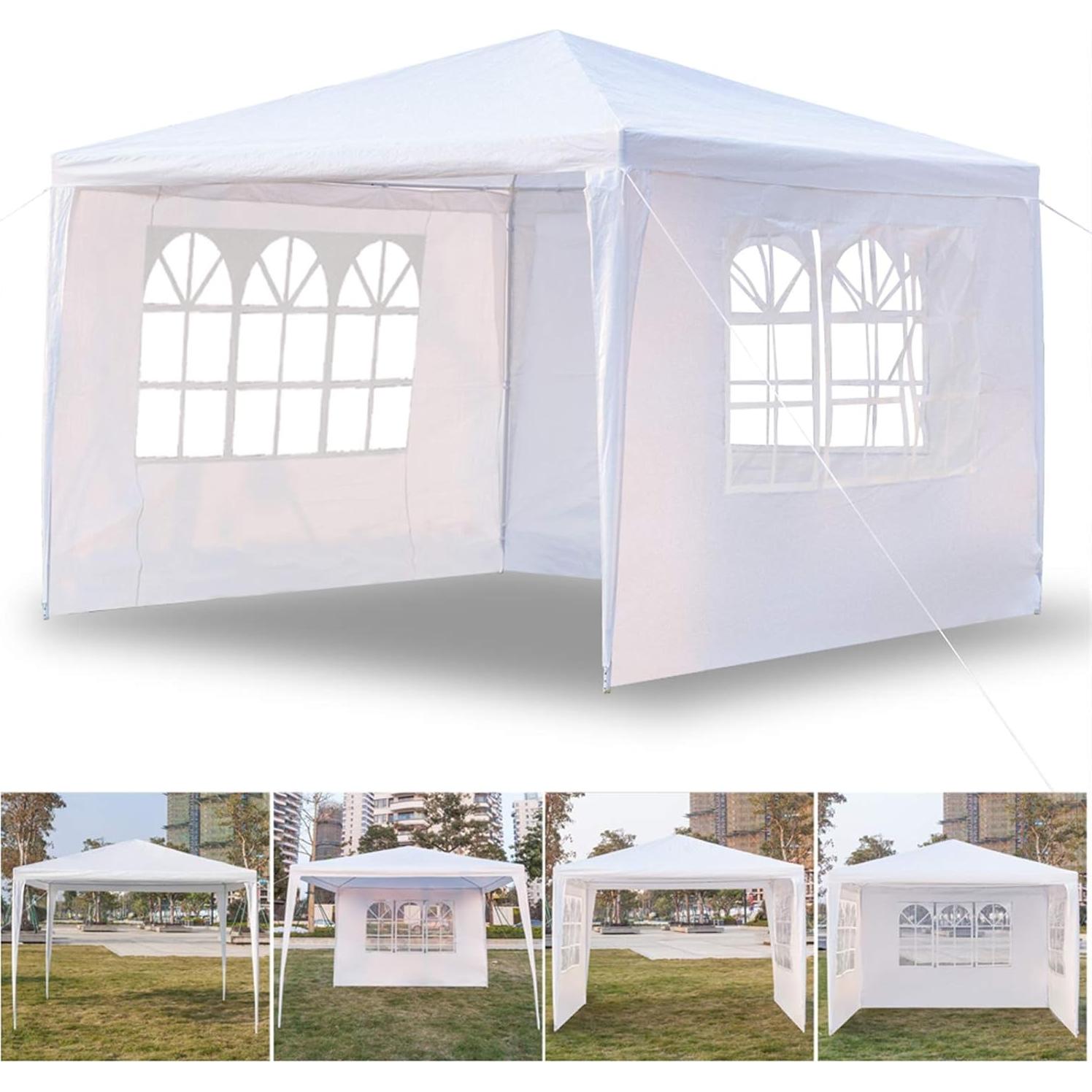 Carpa de Fiesta Doredo 3x3m Impermeable con 3 Paredes Removibles