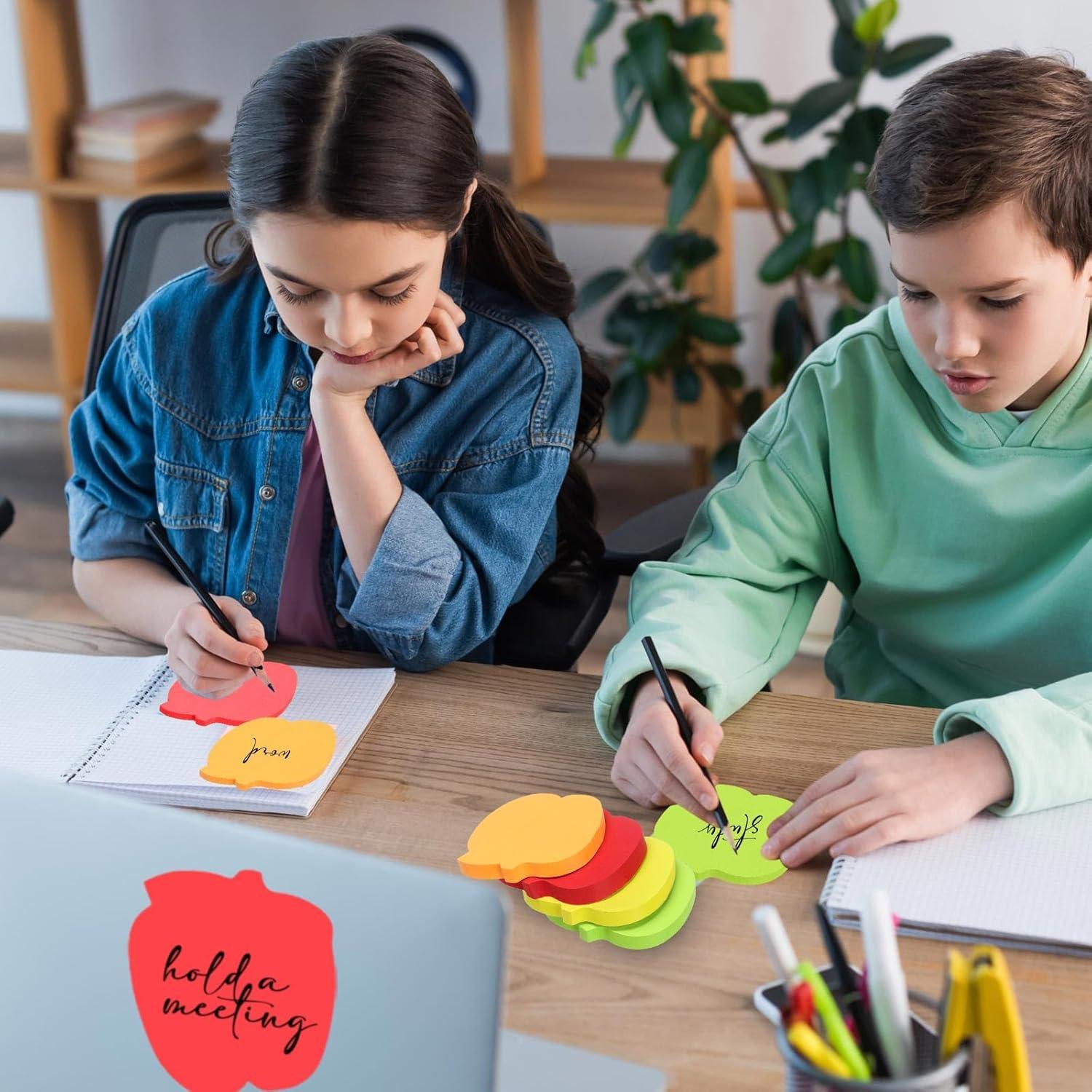 Notas Adhesivas en Forma de Manzana Kolldenn 48 Hojas Multicolor