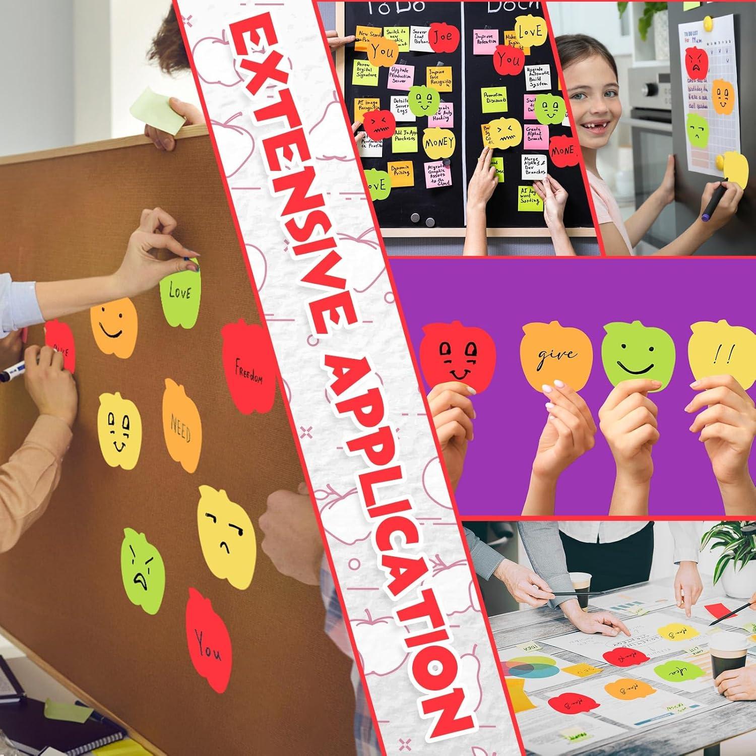 Notas Adhesivas en Forma de Manzana Kolldenn 48 Hojas Multicolor