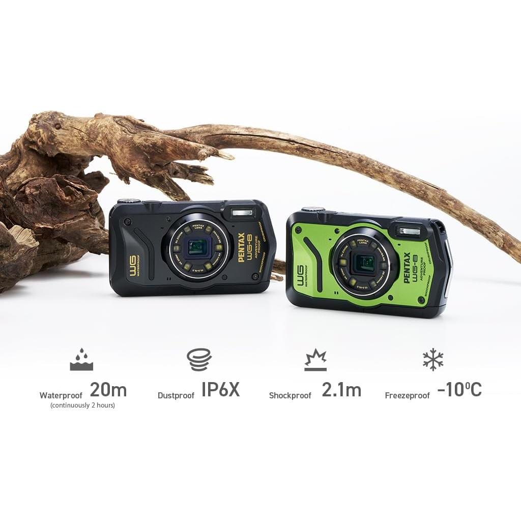 Cámara de Aventura PENTAX WG-8 Negra Impermeable 20MP 4K