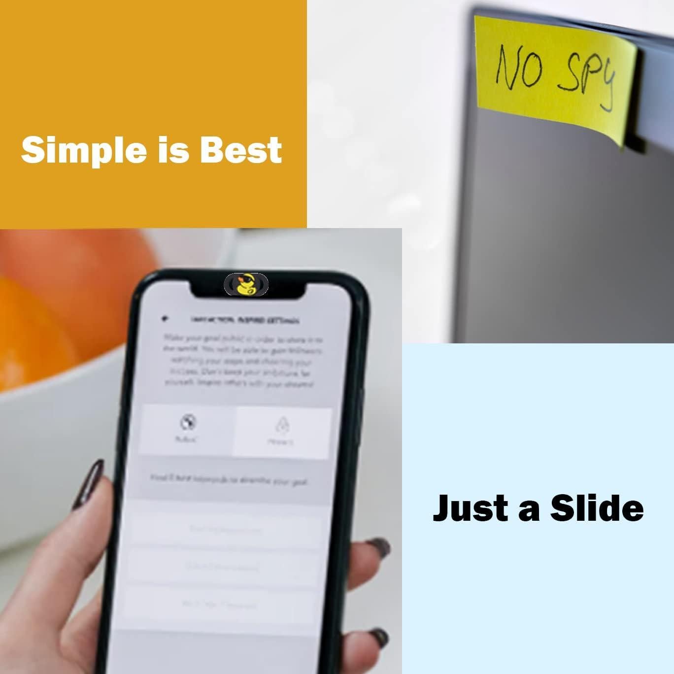 Cubierta de Webcam VeekyVicky Pato Ultra Delgado 3 Paquetes