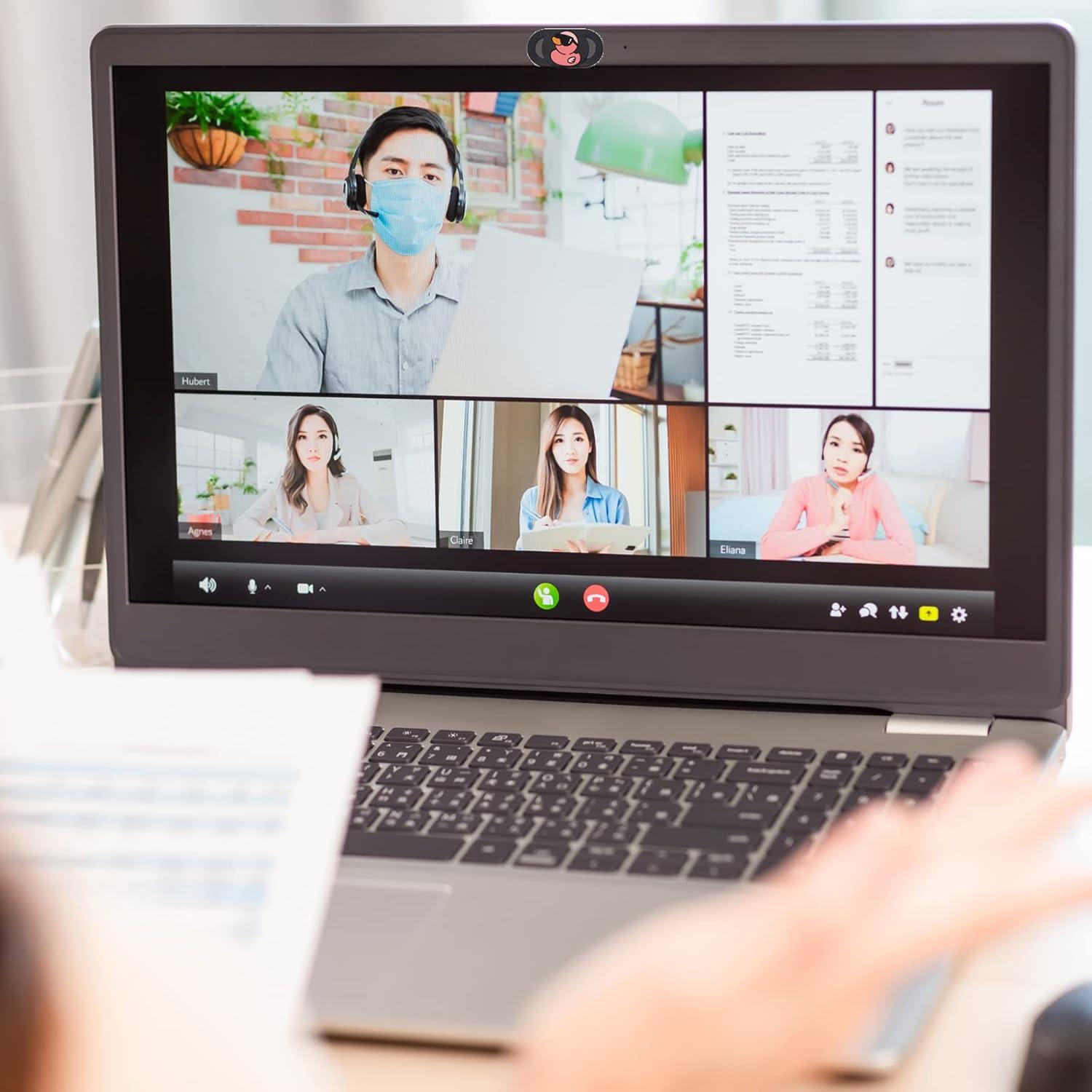 Cubierta de Webcam VeekyVicky Pato Ultra Delgado 3 Paquetes